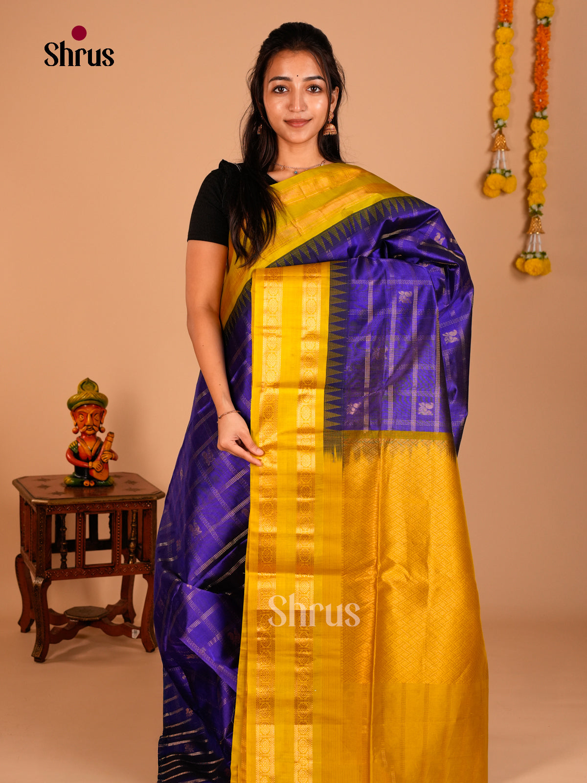 Silk Cotton Saree - ECS05039 - Shop on Shrus.com
