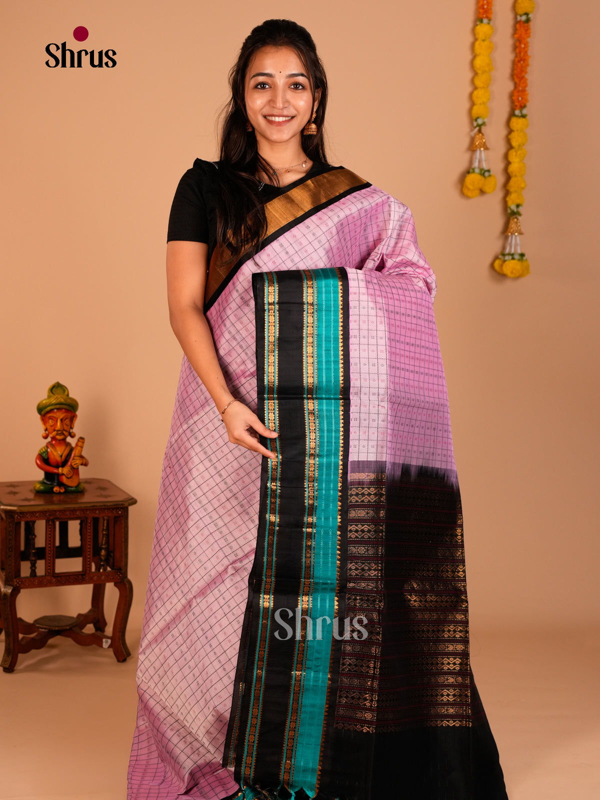 Korvai-Big border Saree - ECS05064 - Shop on Shrus.com