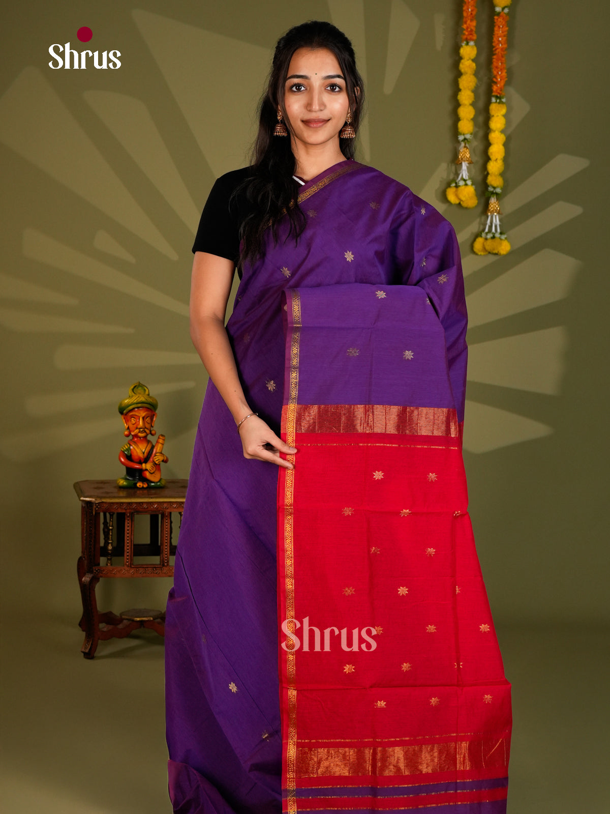 Semi Maheshwari Saree - ECS06068 - Shop on Shrus.com