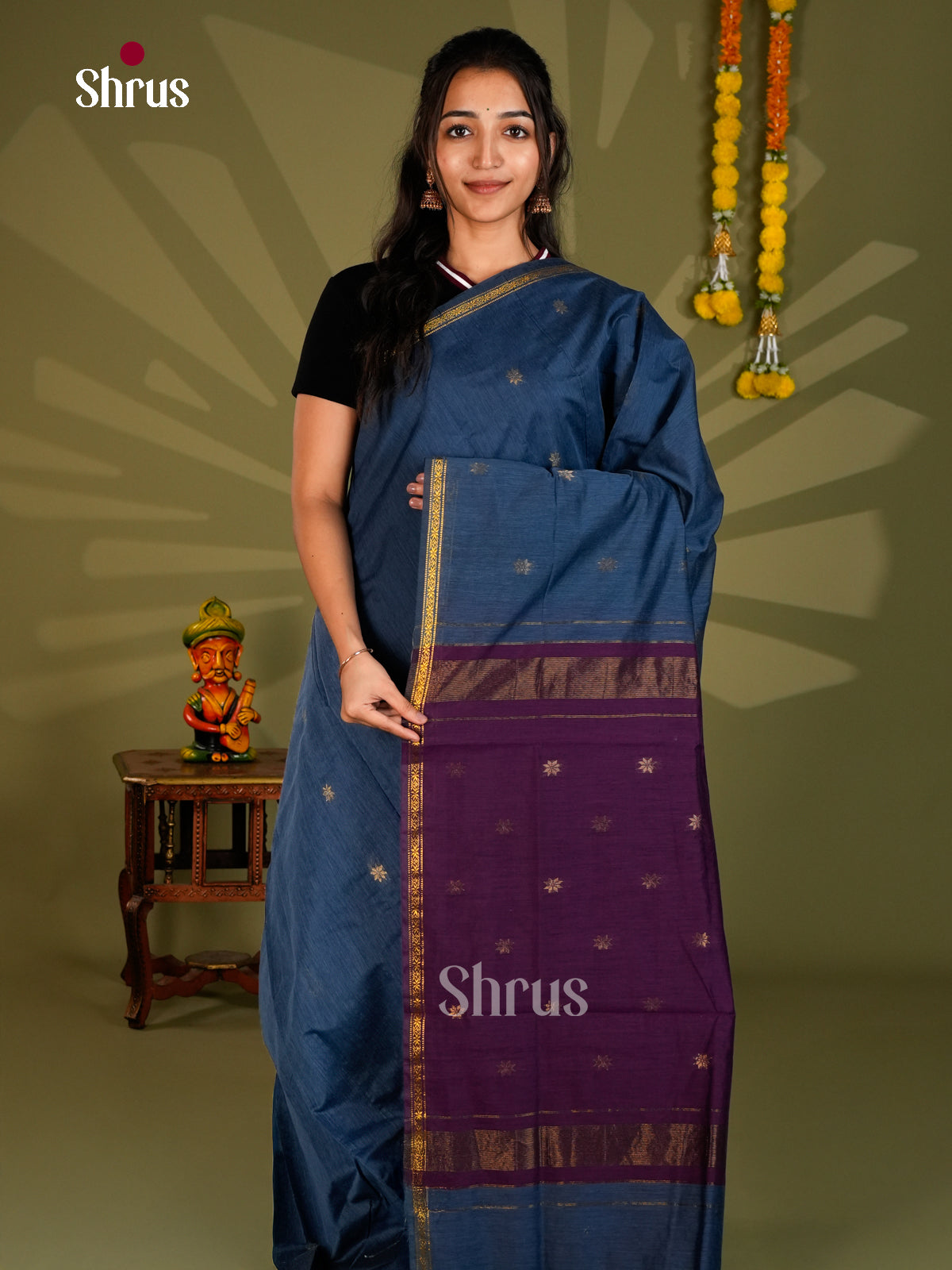 Semi Maheshwari Saree - ECS06071 - Shop on Shrus.com