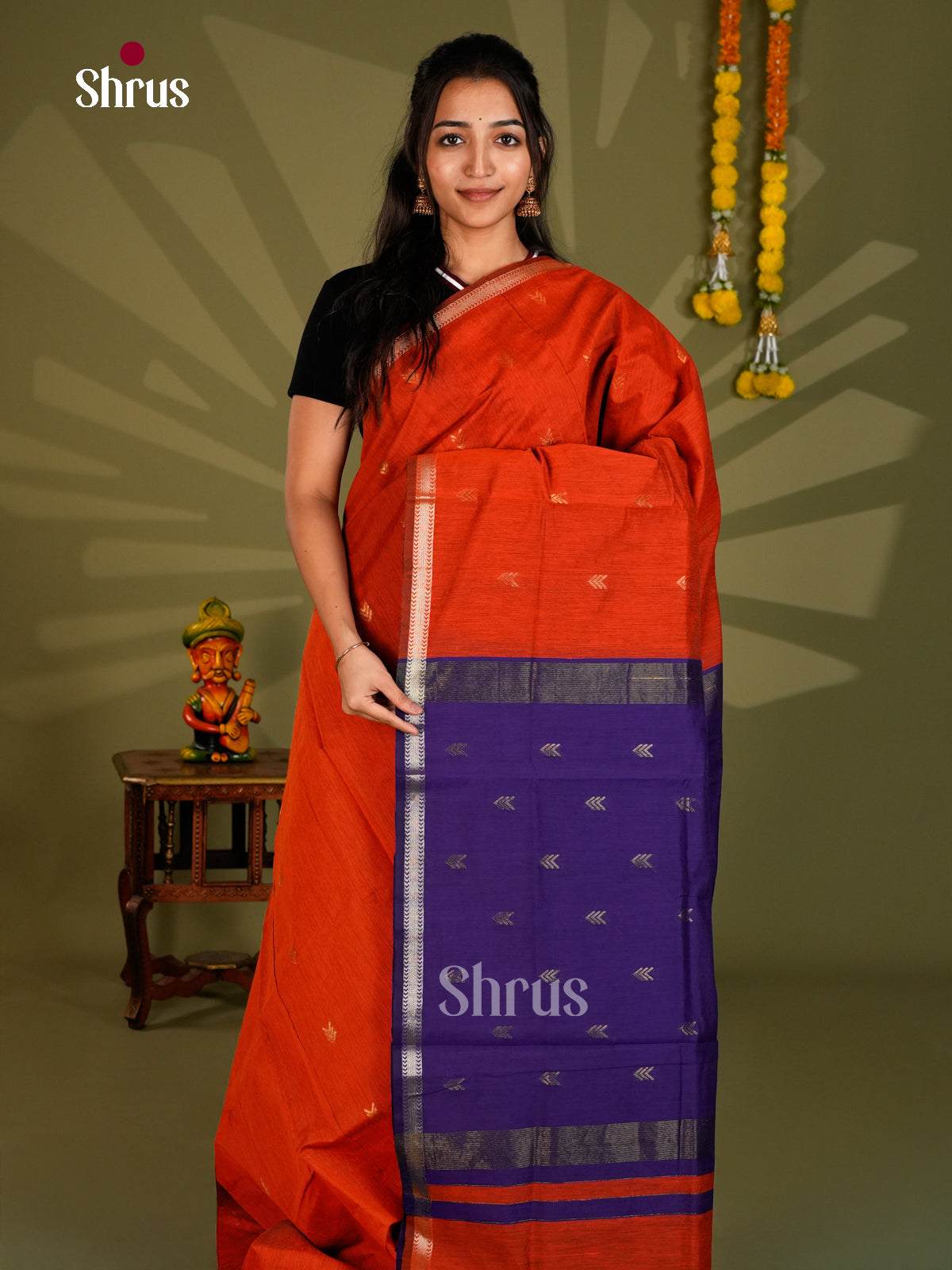 Semi Maheshwari Saree - ECS06073 - Shop on Shrus.com