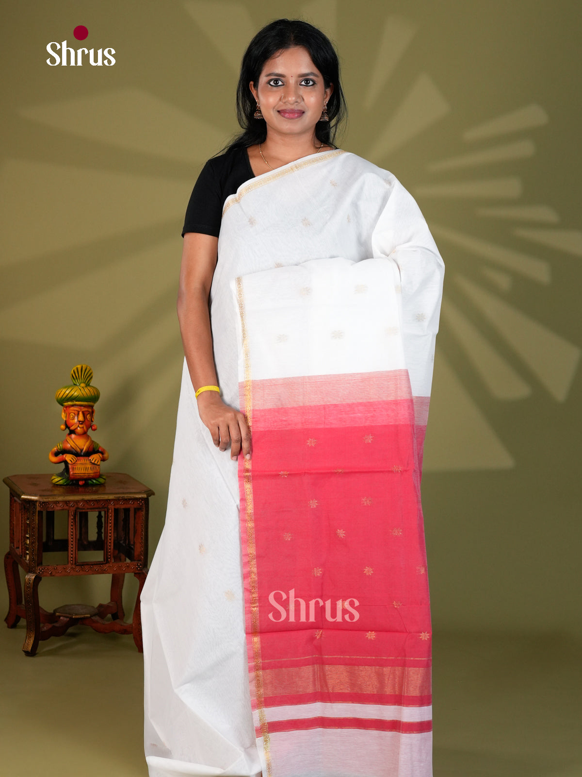 Semi Maheshwari Saree - ECS06087 - Shop on Shrus.com
