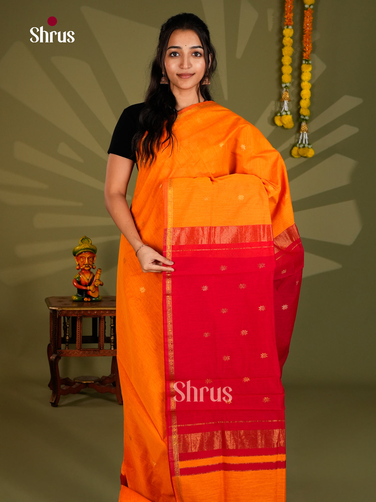Semi Maheshwari Saree - ECS06088 - Shop on Shrus.com