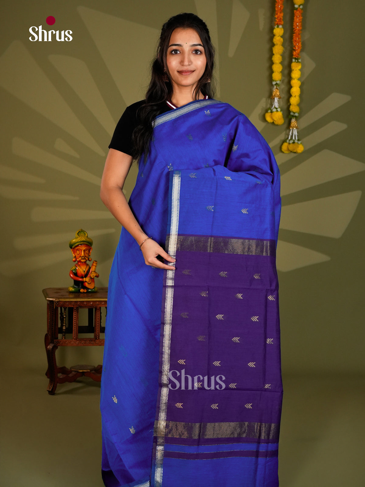 Semi Maheshwari Saree - ECS06089 - Shop on Shrus.com