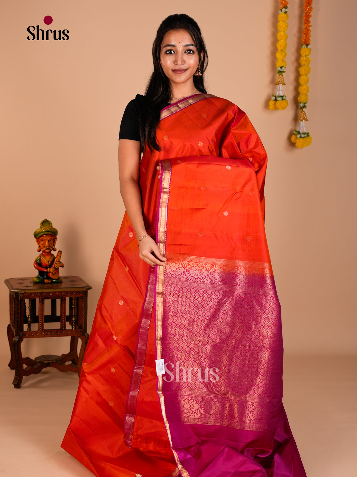 Kanchipuram silk Saree - ECS06117 - Shop on Shrus.com