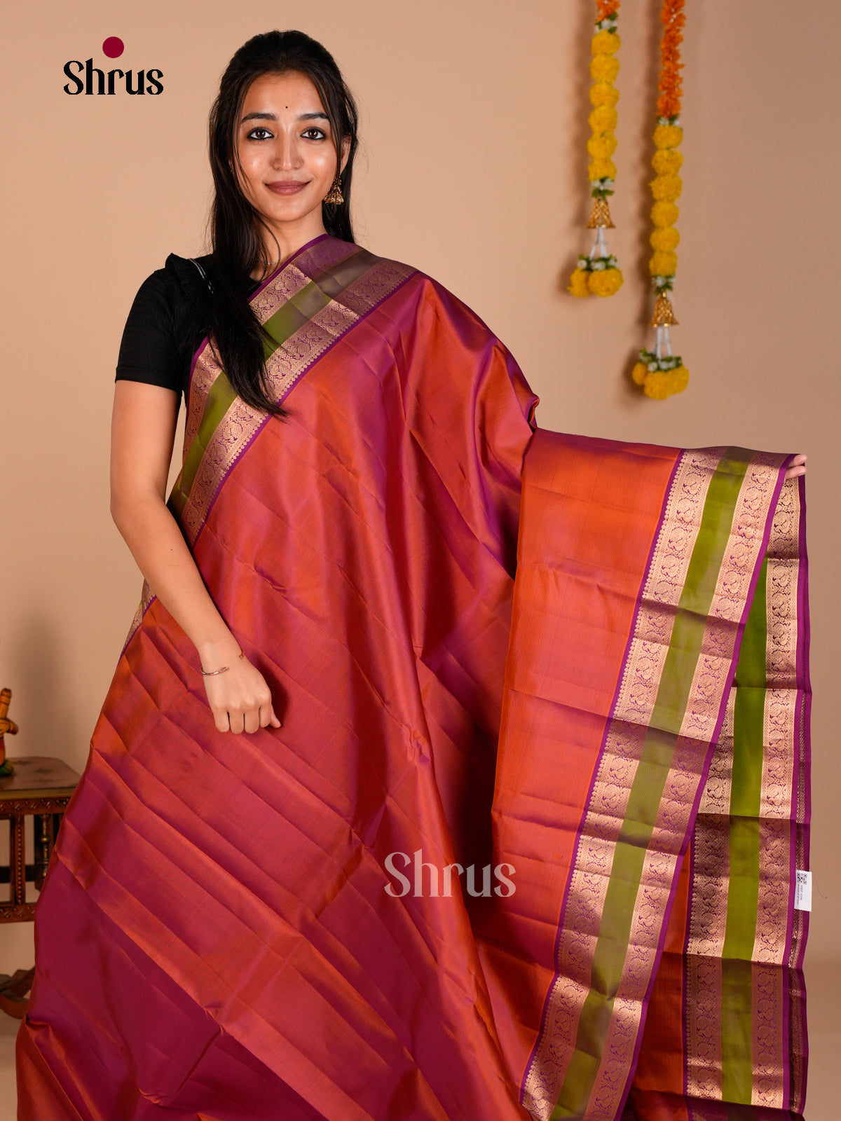 Kanchipuram silk Saree - ECS06119 - Shop on Shrus.com