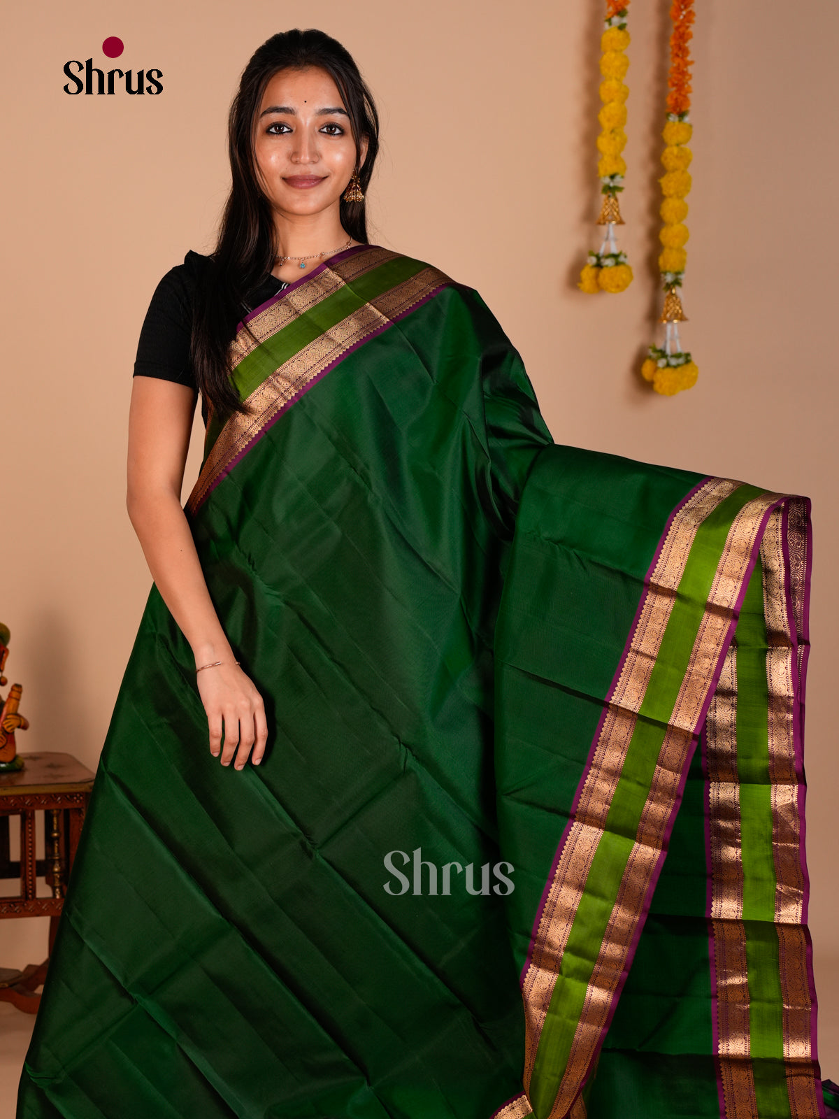 Kanchipuram silk Saree - ECS06127 - Shop on Shrus.com