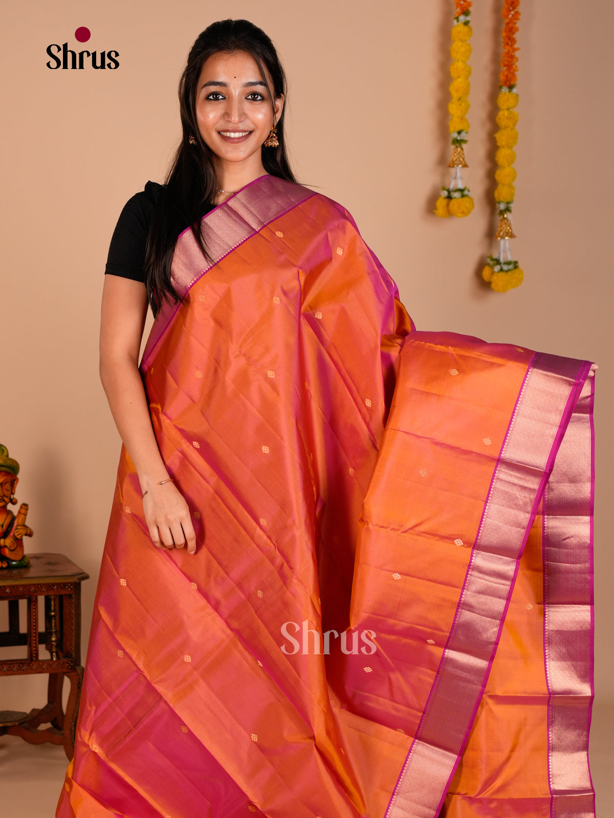 Kanchipuram silk Saree - ECS06128 - Shop on Shrus.com