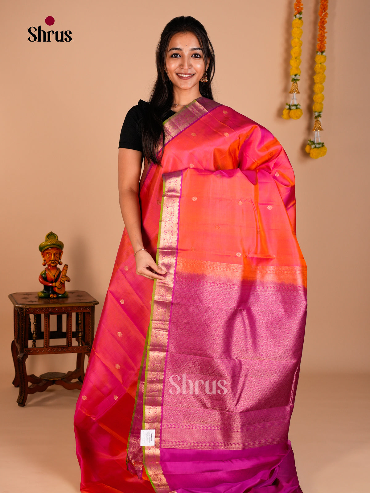 Kanchipuram silk Saree - ECS06129 - Shop on Shrus.com