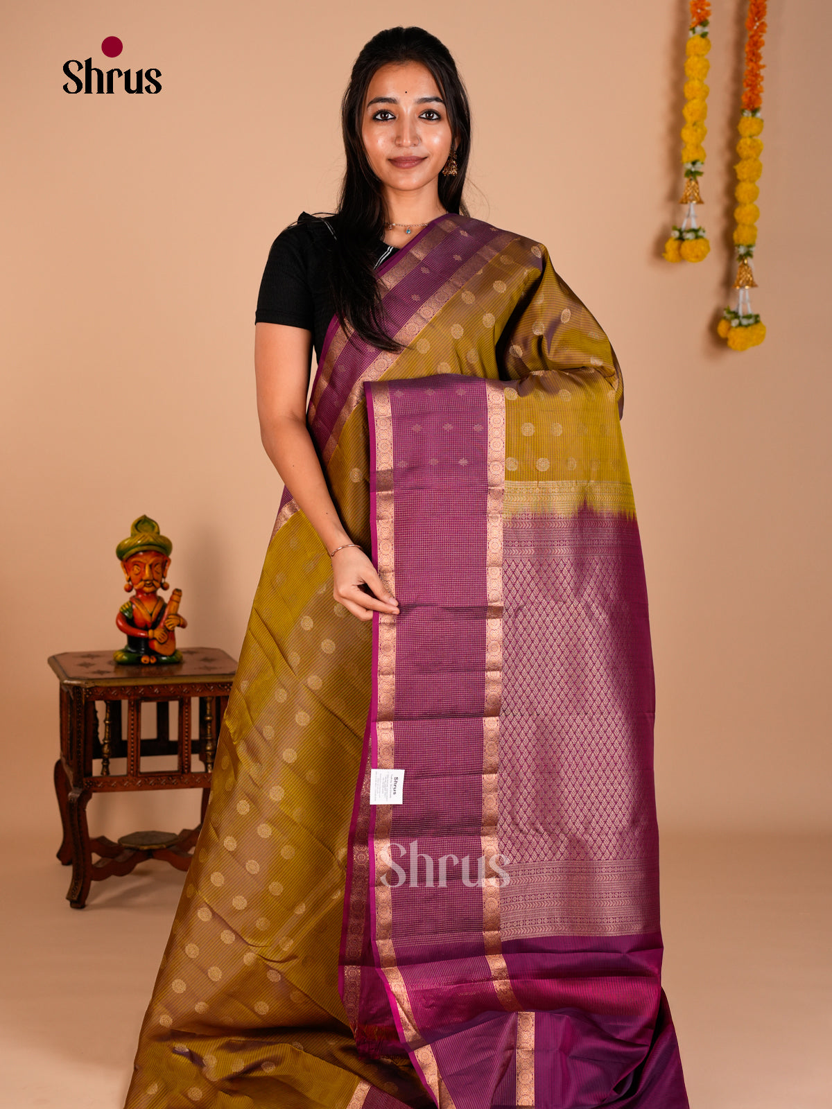 Kanchipuram-halfpure Saree - ECS06138 - Shop on Shrus.com