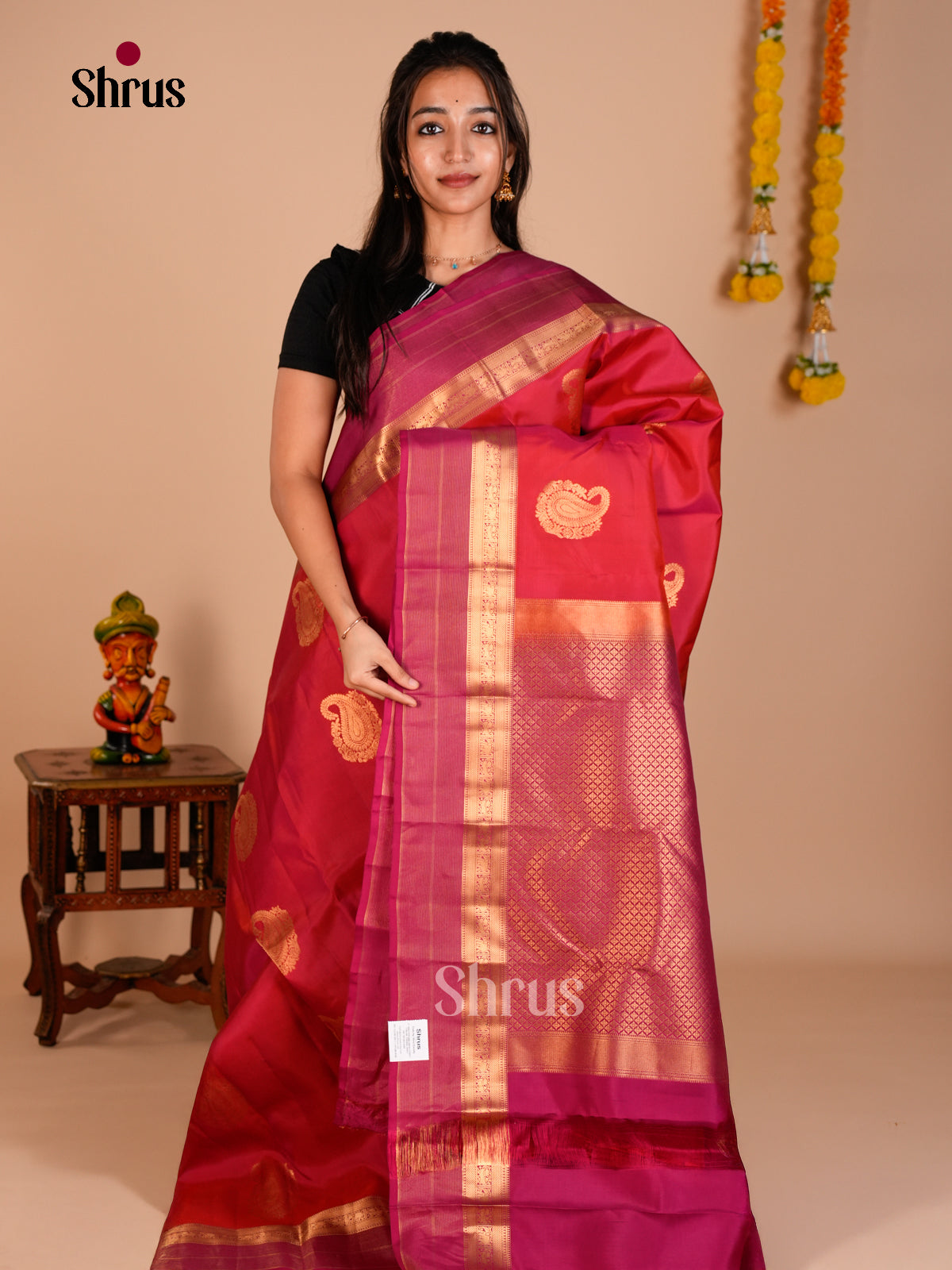 Kanchipuram-halfpure Saree - ECS06152 - Shop on Shrus.com