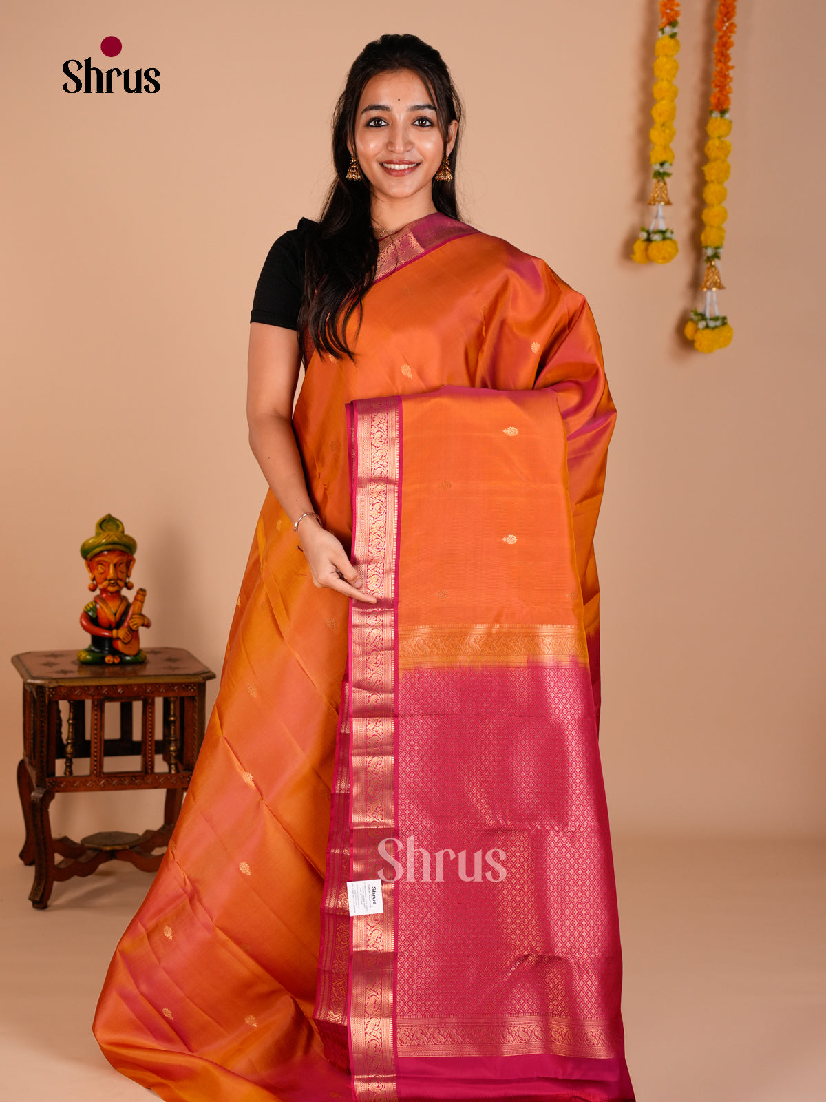 Kanchipuram-halfpure Saree - ECS06161 - Shop on Shrus.com