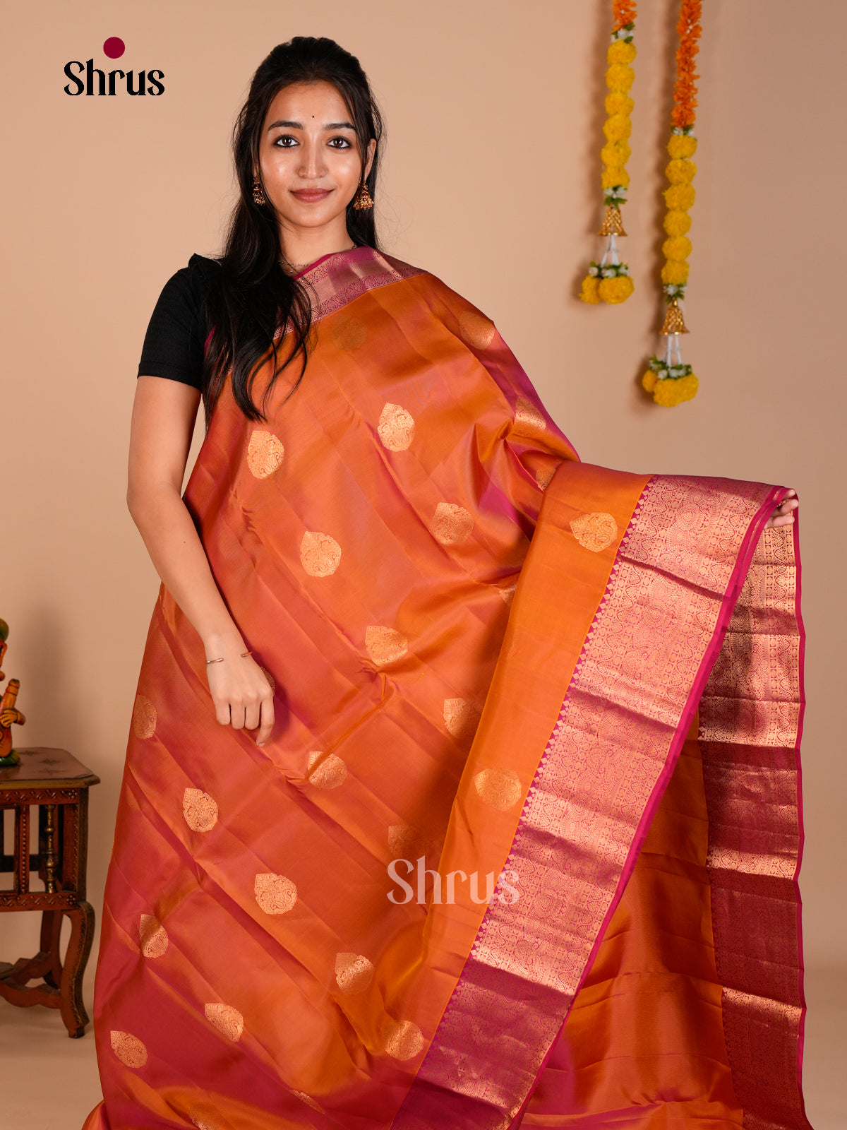 Kanchipuram-halfpure Saree - ECS06164 - Shop on Shrus.com