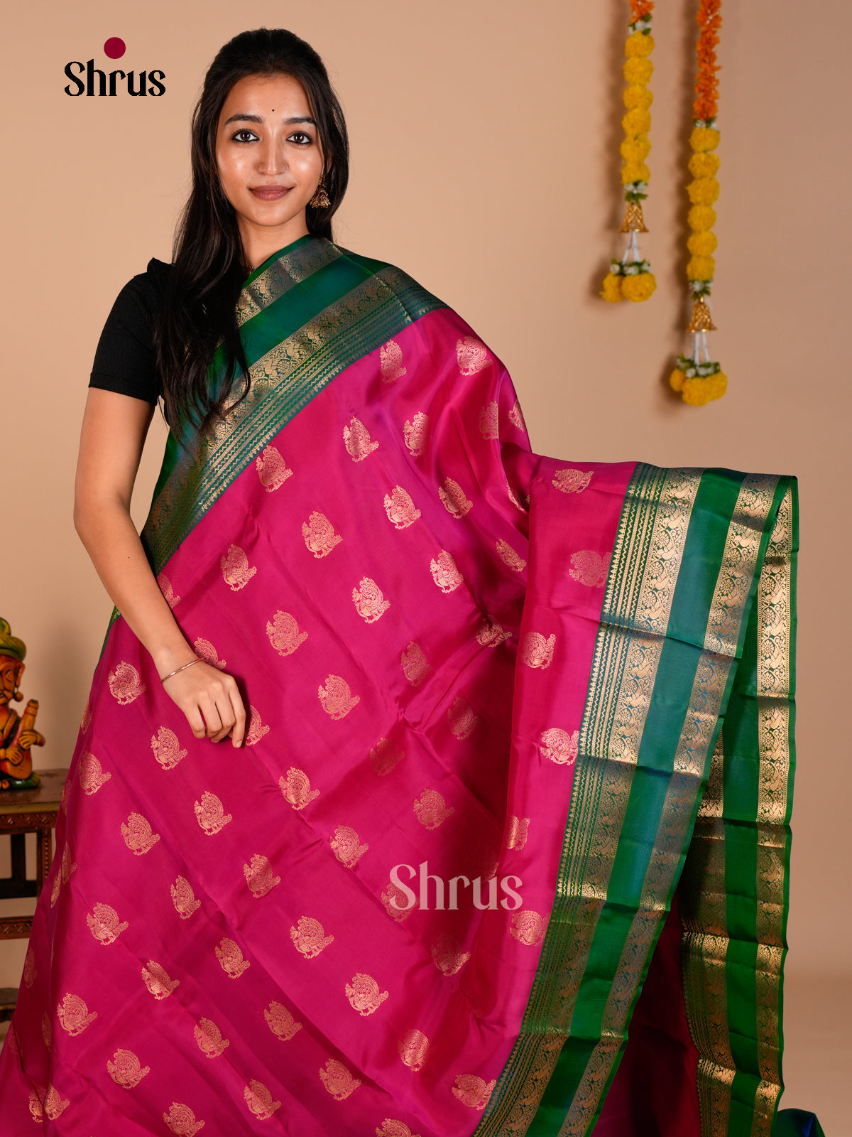 Kanchipuram-halfpure Saree - ECS06168 - Shop on Shrus.com