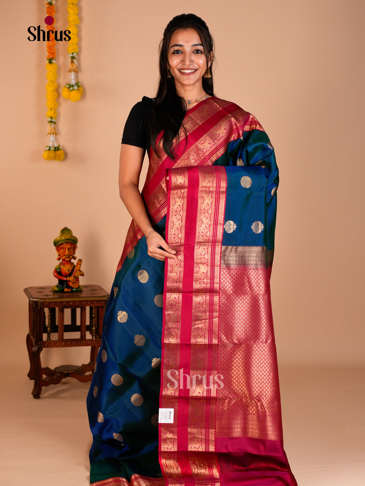 Kanchipuram-halfpure Saree - ECS06169 - Shop on Shrus.com