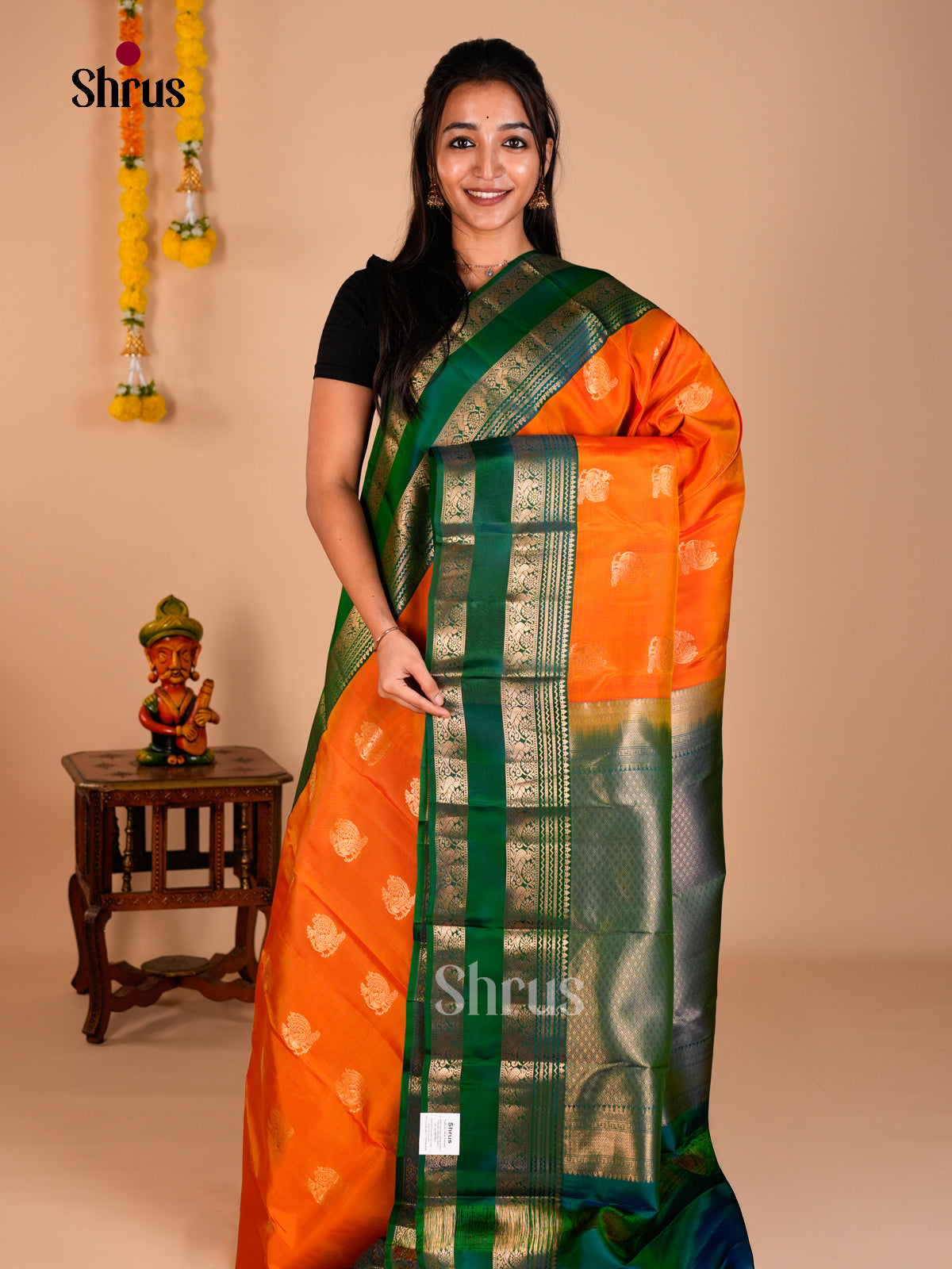 Kanchipuram-halfpure Saree - ECS06170 - Shop on Shrus.com