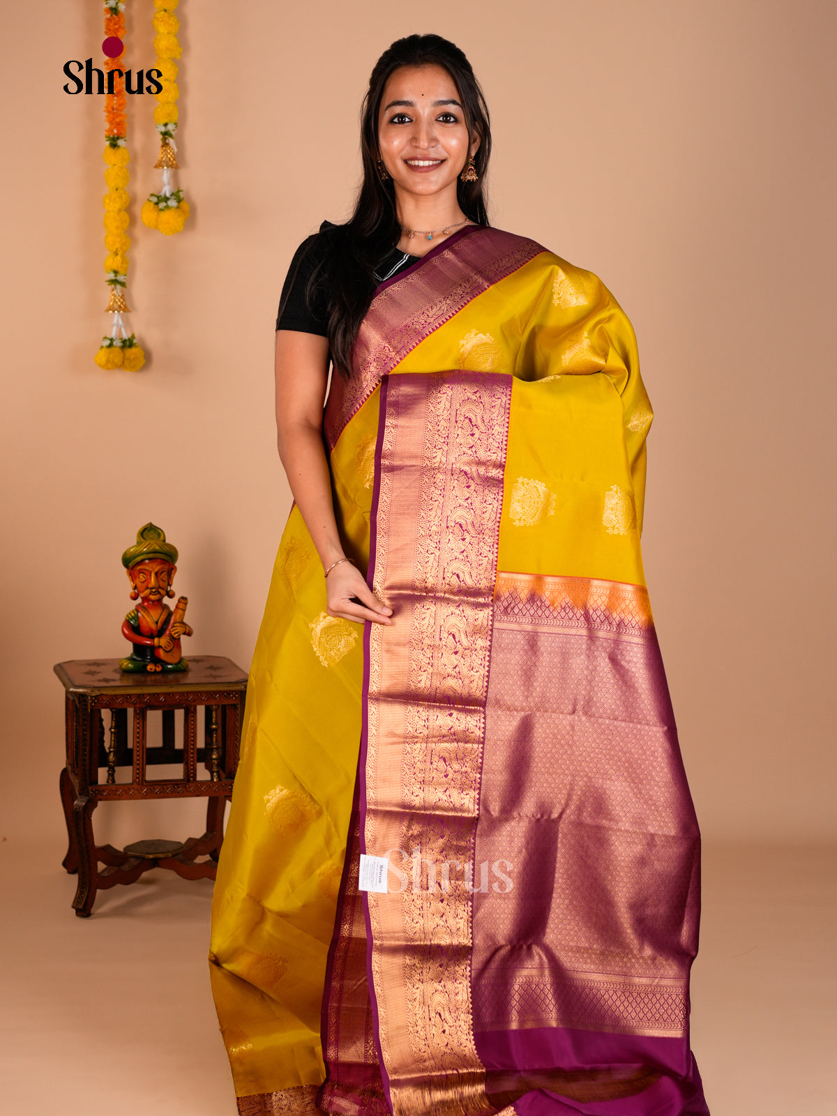Kanchipuram-halfpure Saree - ECS06171 - Shop on Shrus.com