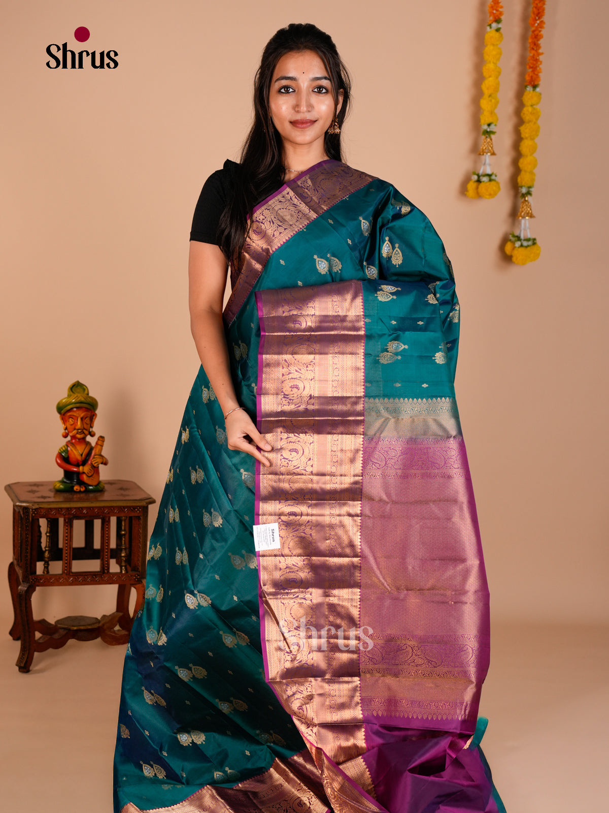 Kanchipuram-halfpure Saree - ECS06178 - Shop on Shrus.com