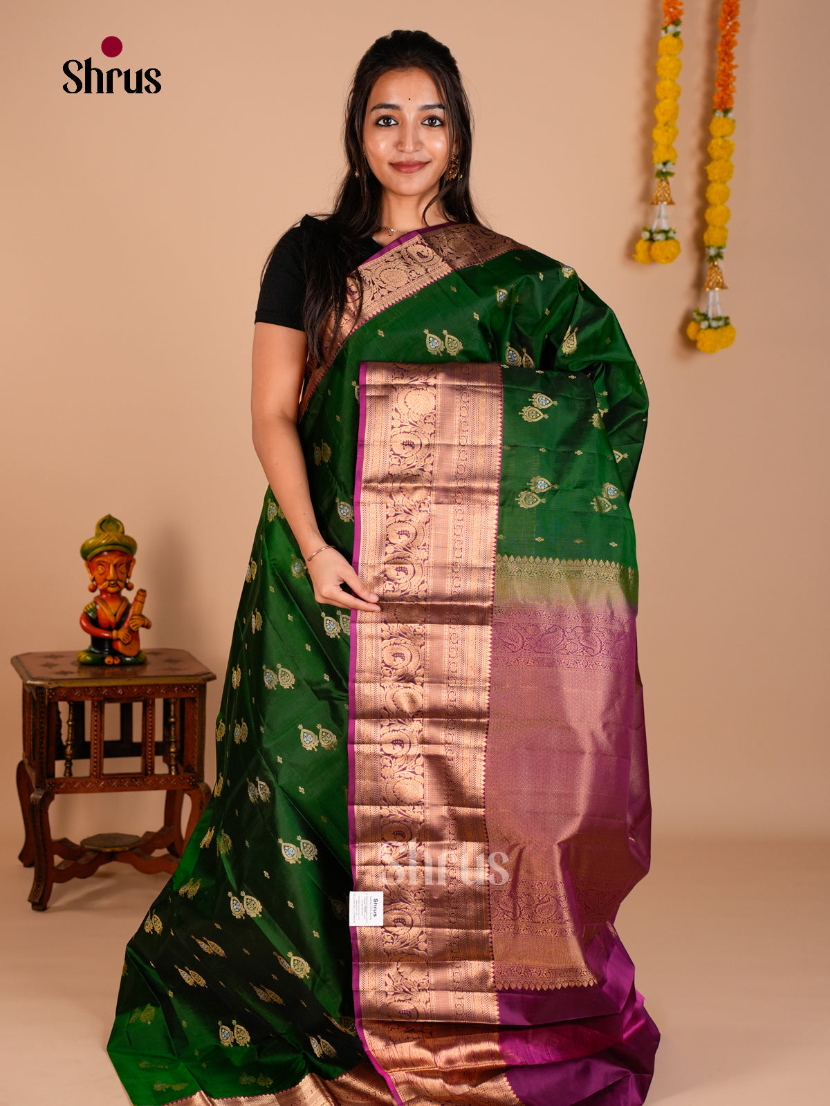 Kanchipuram-halfpure Saree - ECS06179 - Shop on Shrus.com