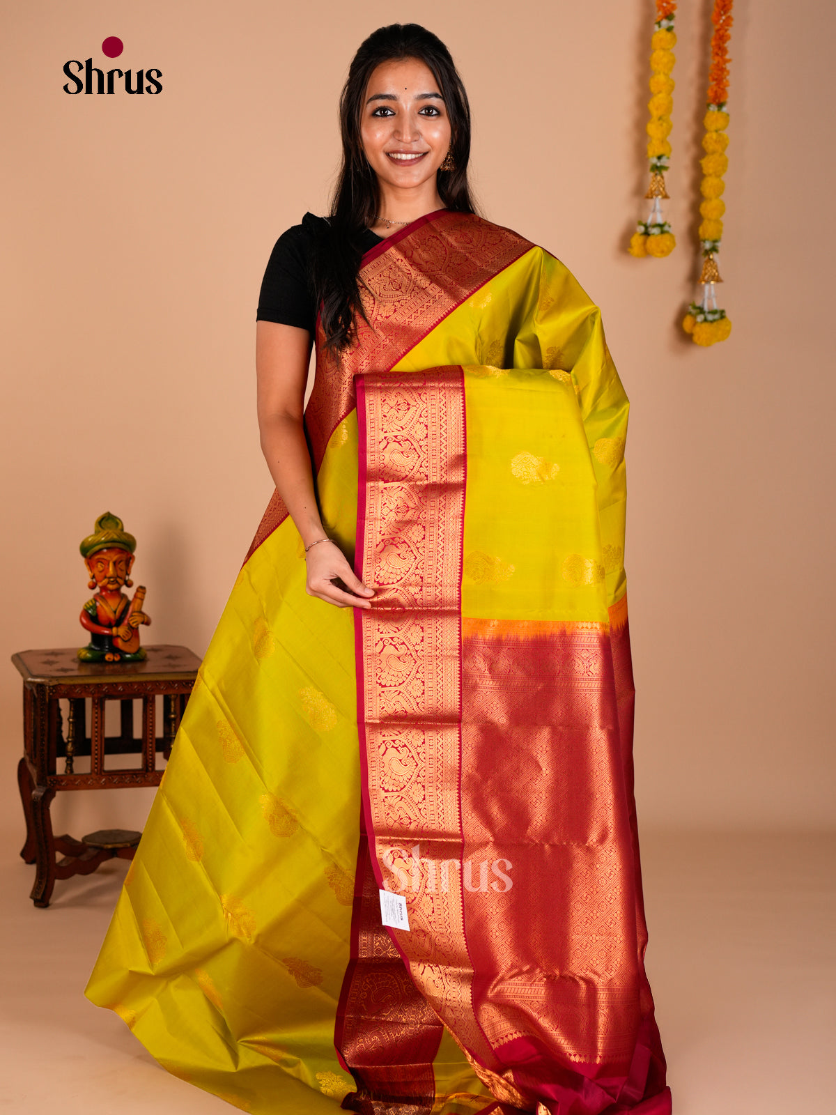 Kanchipuram silk Saree - ECS06187 - Shop on Shrus.com