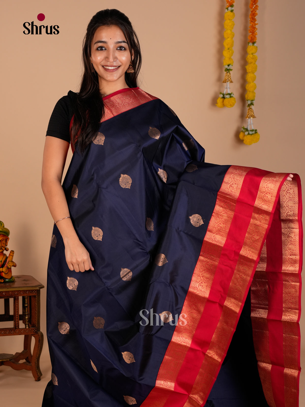 Kanchipuram silk Saree - ECS06196 - Shop on Shrus.com