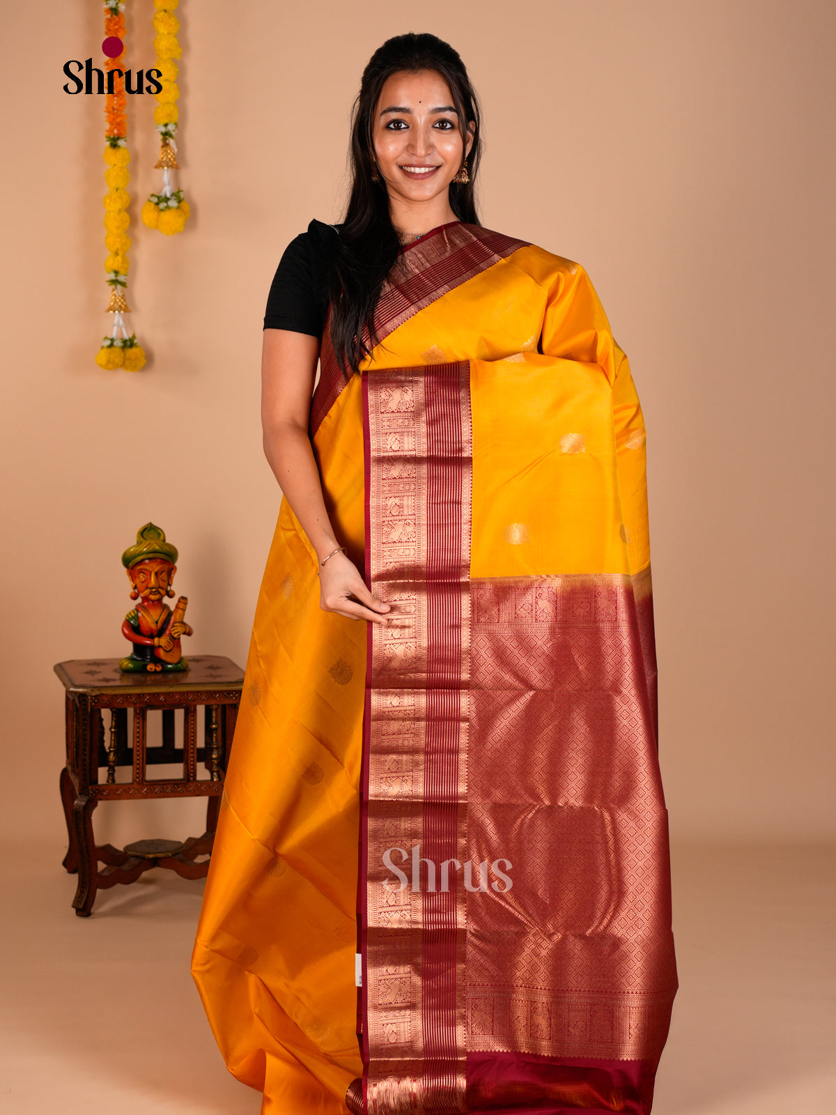 Kanchipuram silk Saree - ECS06201 - Shop on Shrus.com