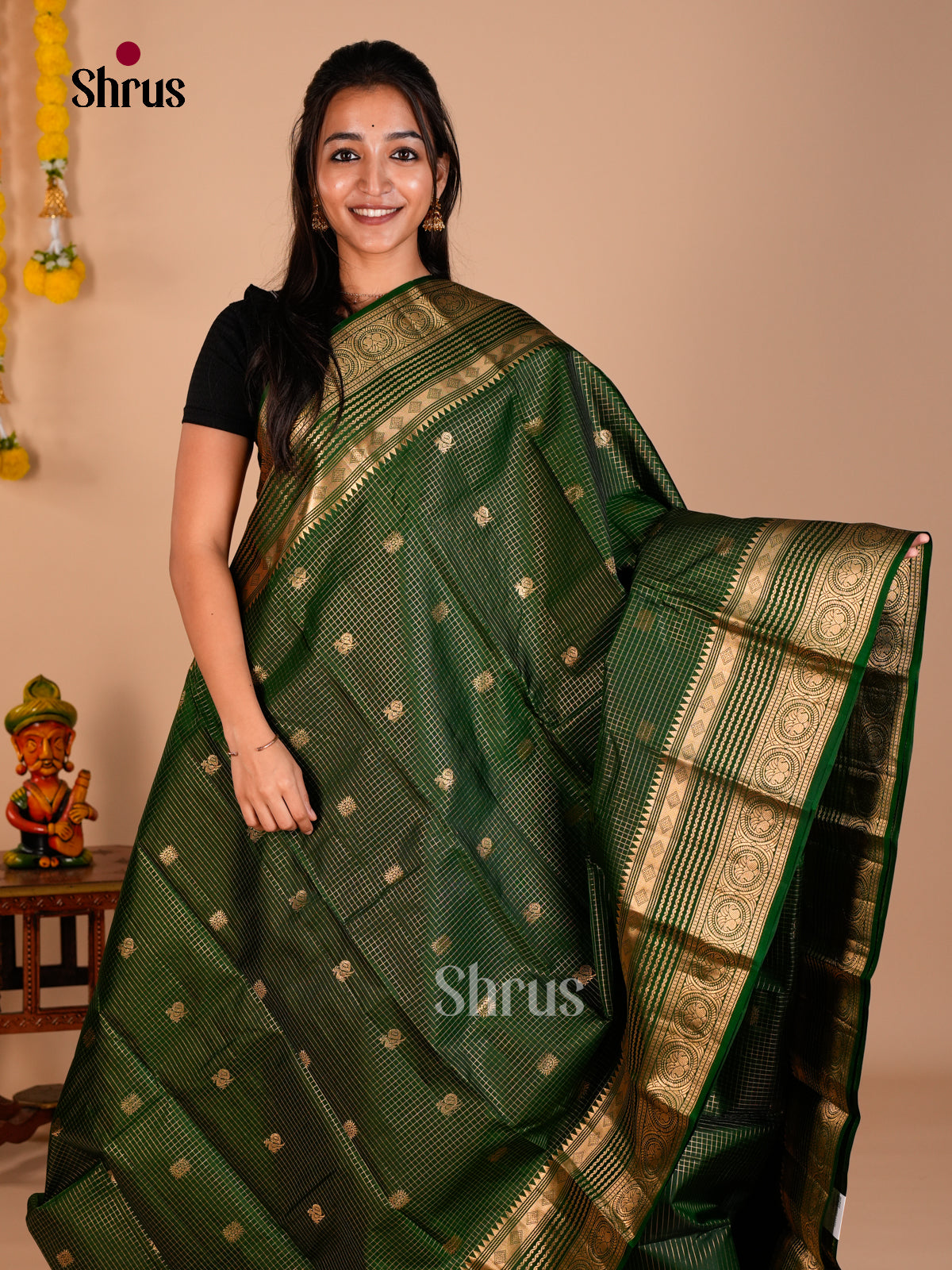 Kanchipuram silk Saree - ECS06203 - Shop on Shrus.com