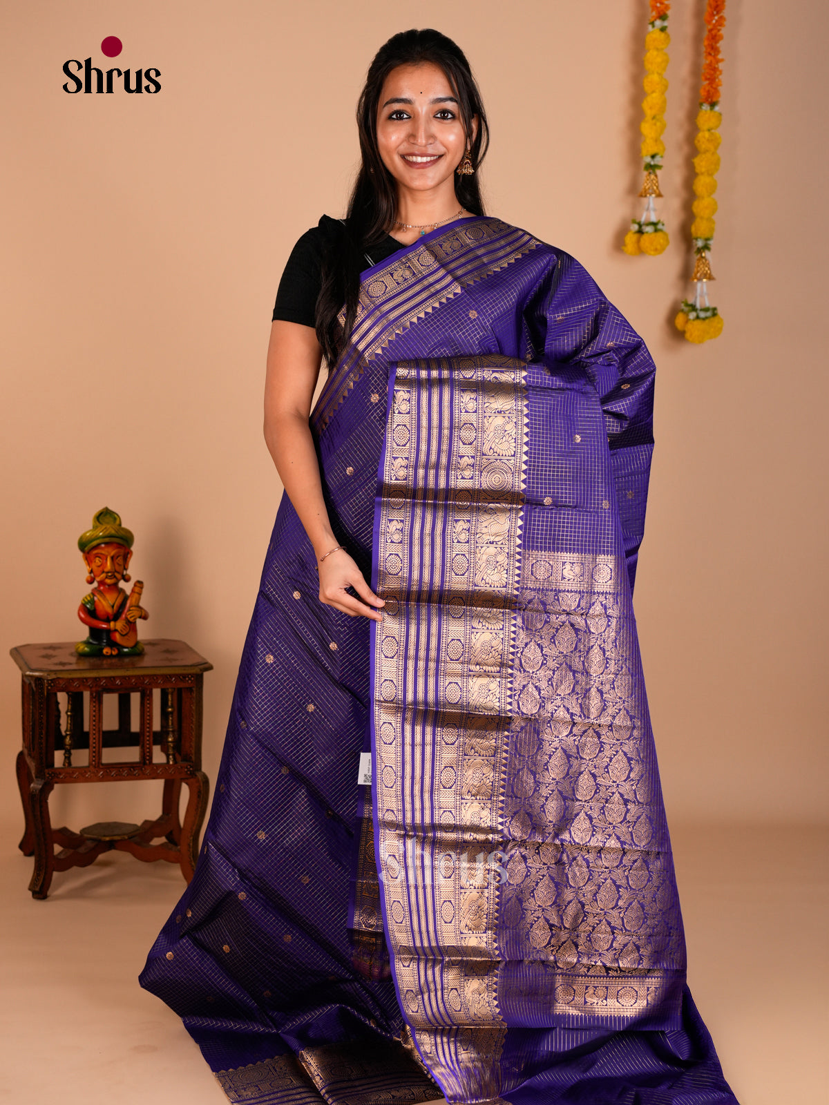 Kanchipuram silk Saree - ECS06204 - Shop on Shrus.com