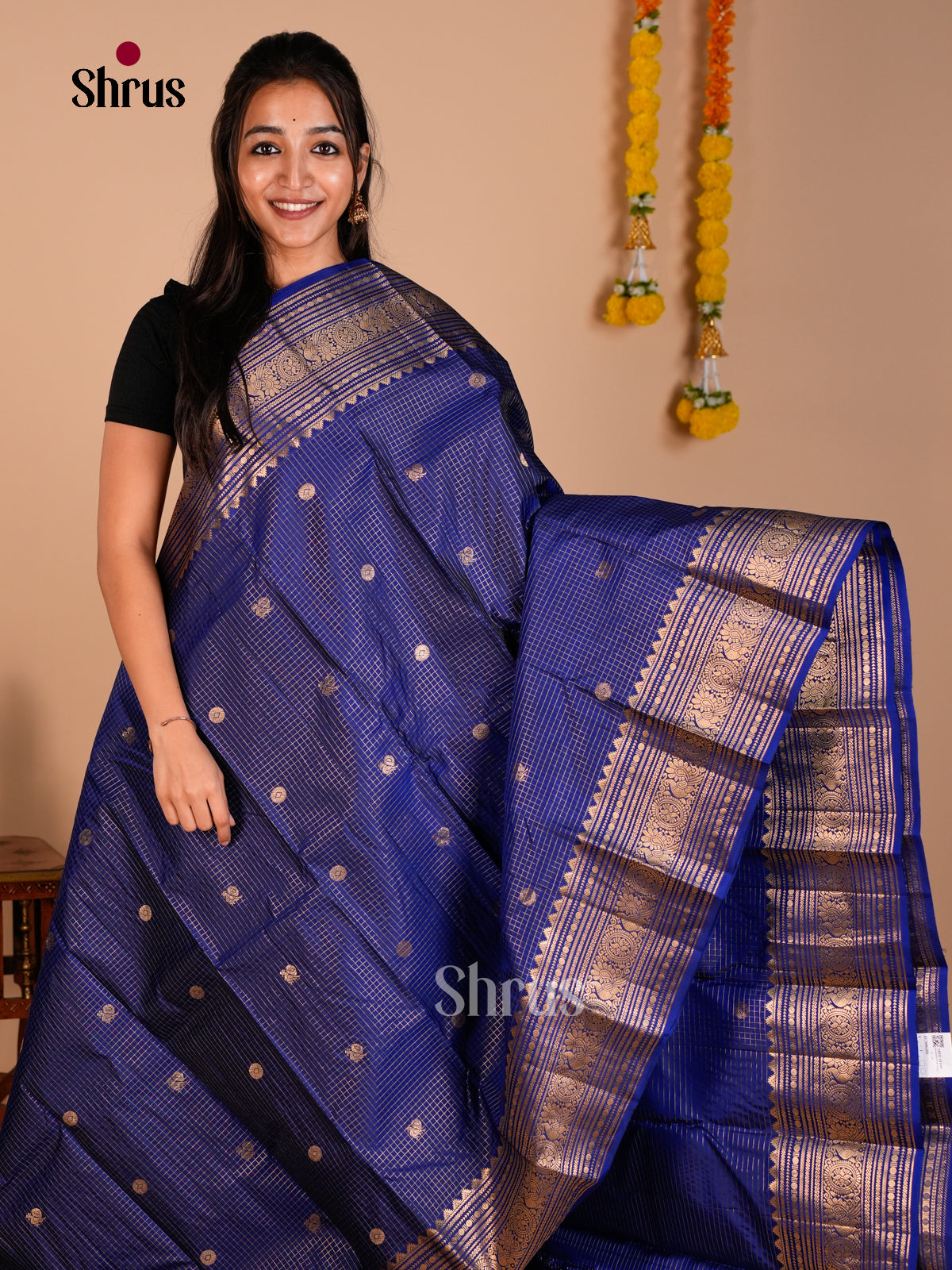 Kanchipuram silk Saree - ECS06208 - Shop on Shrus.com