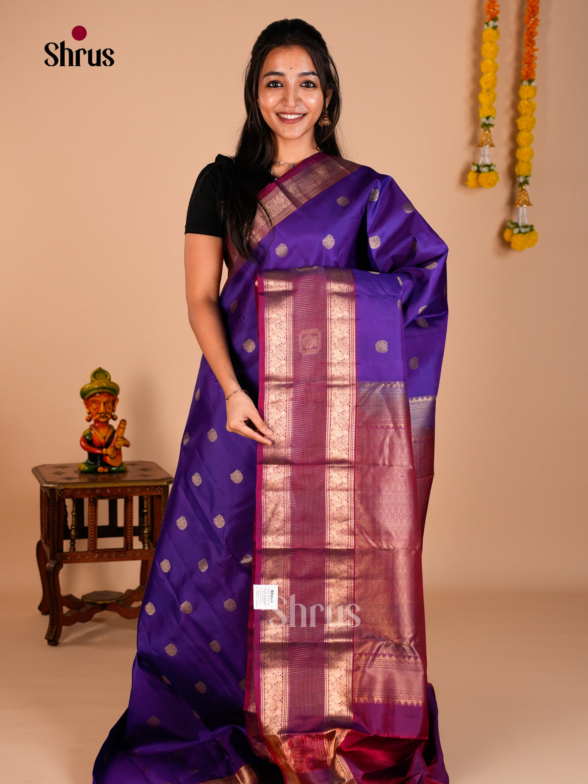 Kanchipuram silk Saree - ECS06214 - Shop on Shrus.com