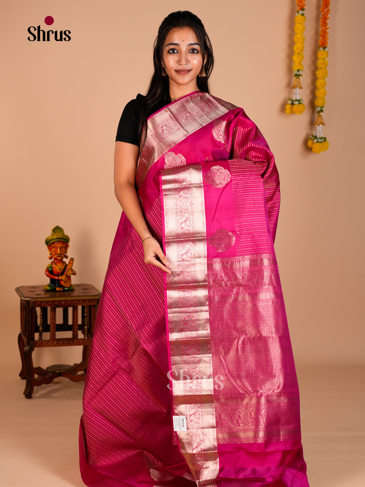 Kanchipuram silk Saree - ECS06216 - Shop on Shrus.com