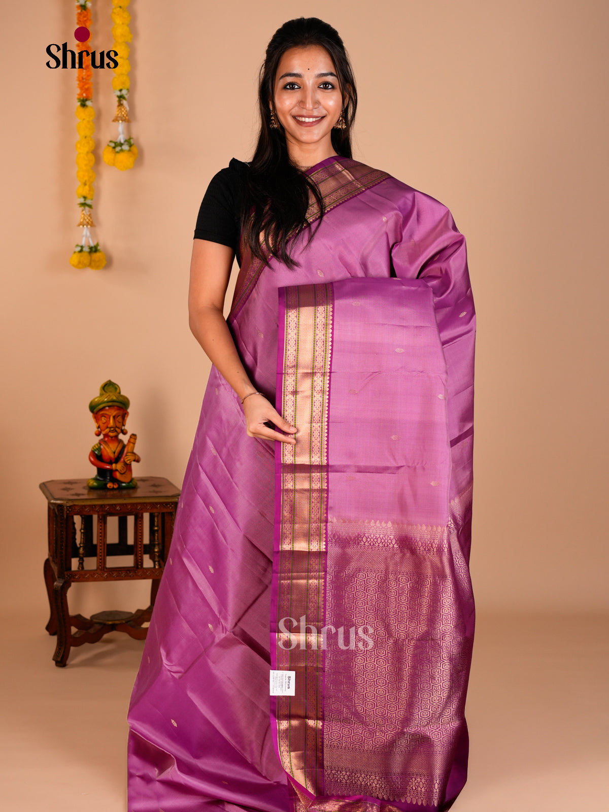 Kanchipuram silk Saree - ECS06220 - Shop on Shrus.com
