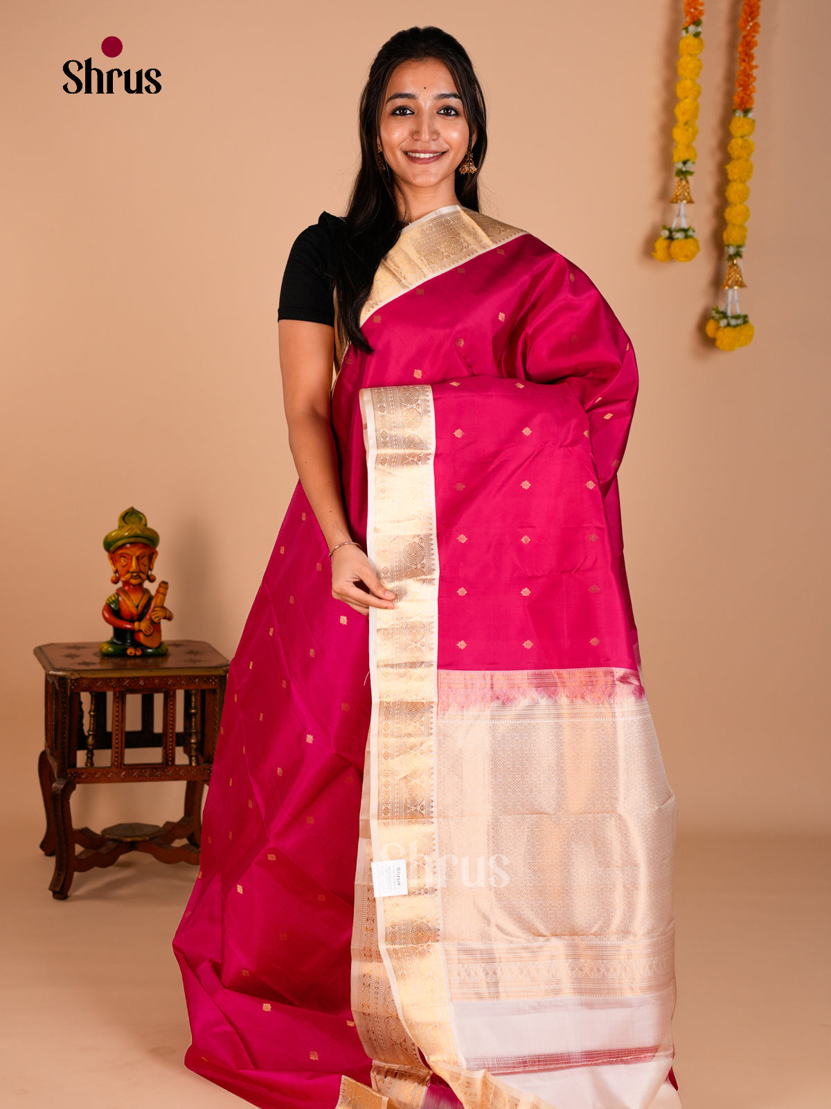 Kanchipuram silk Saree - ECS06230 - Shop on Shrus.com