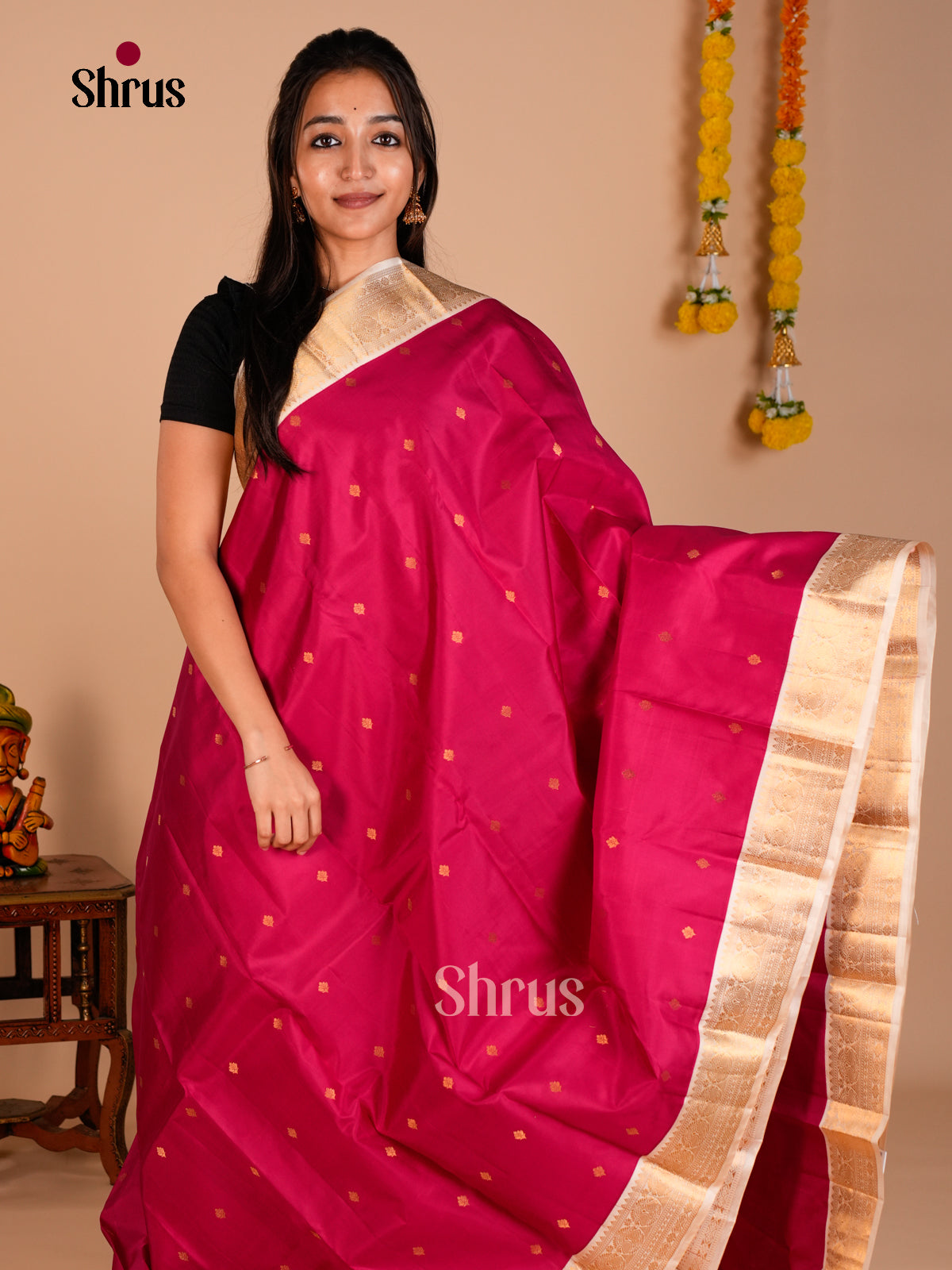 Kanchipuram silk Saree - ECS06230 - Shop on Shrus.com