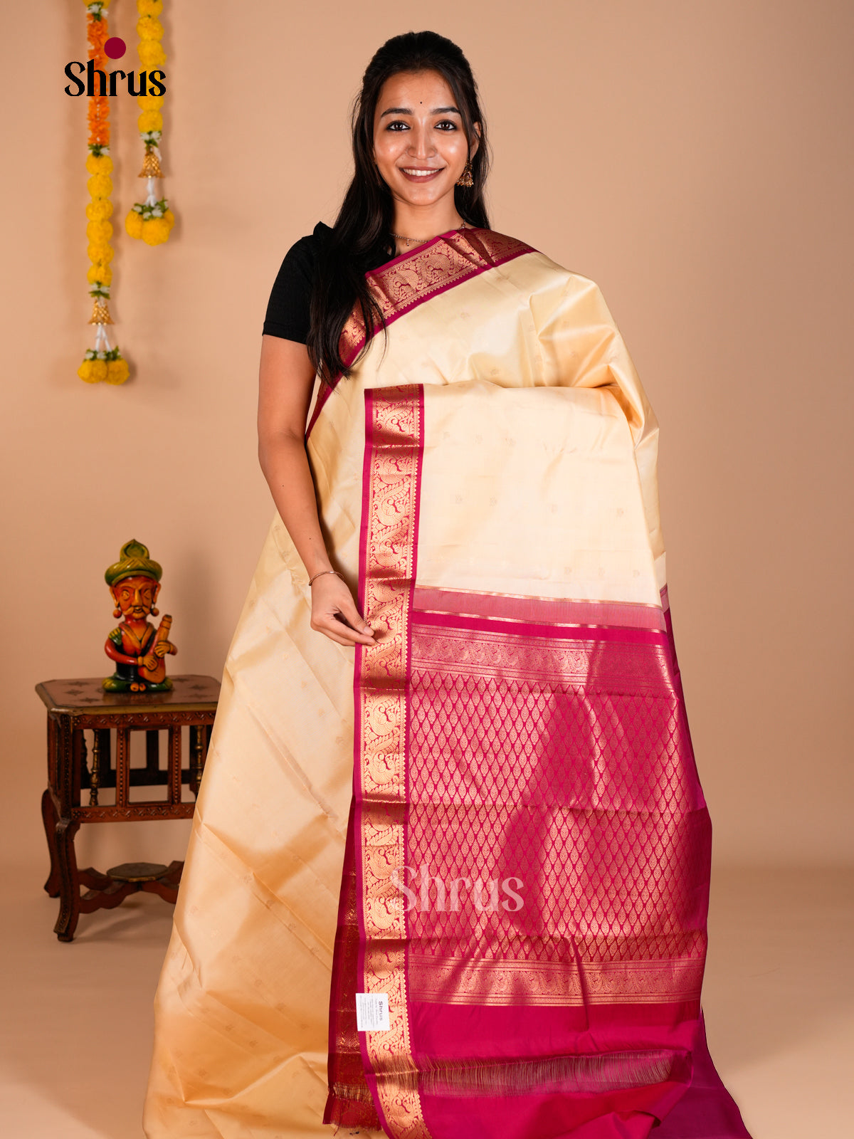 Kanchipuram silk Saree - ECS06236 - Shop on Shrus.com