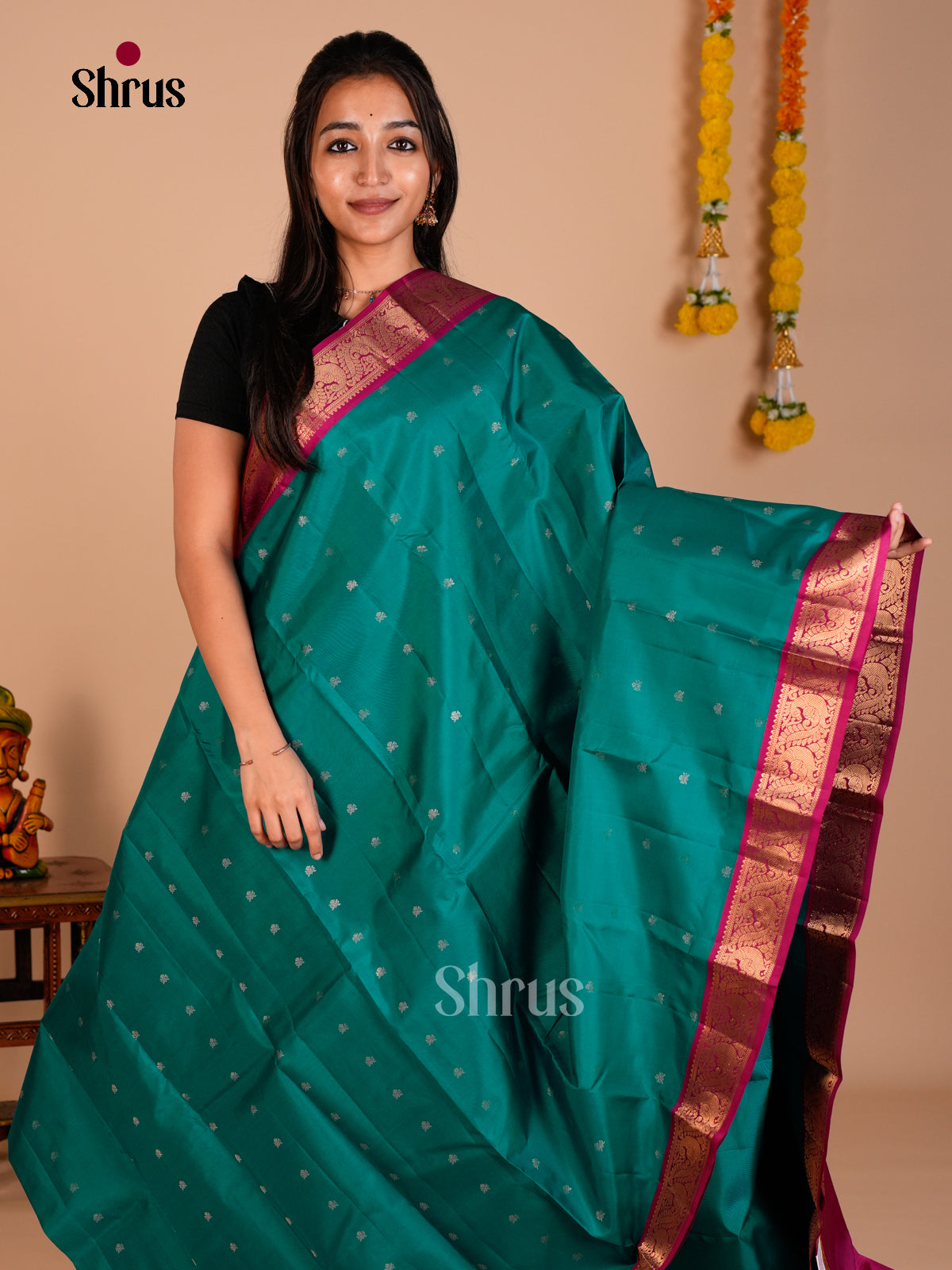 Kanchipuram silk Saree - ECS06237 - Shop on Shrus.com