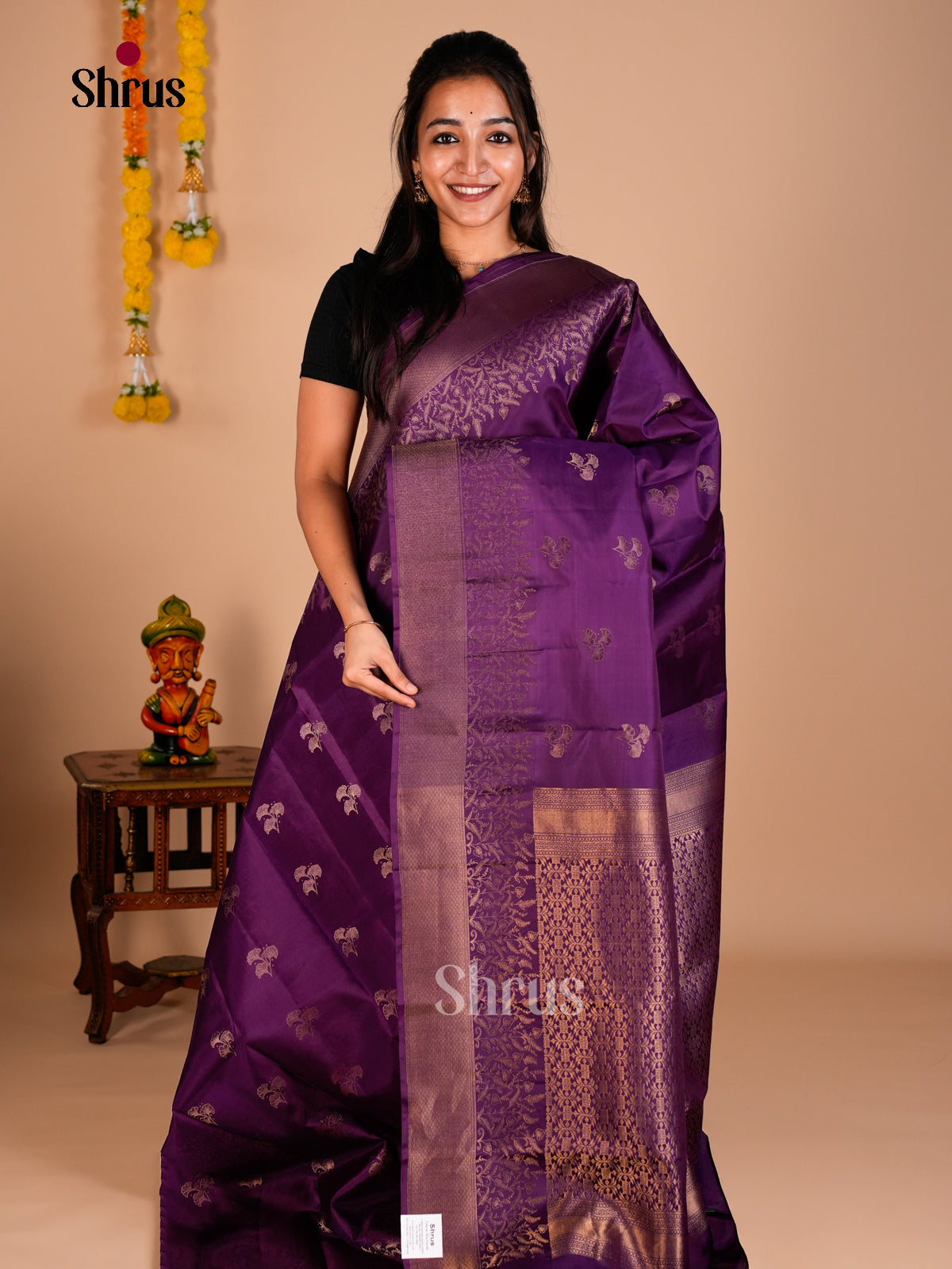 Kanchipuram silk Saree - ECS06239 - Shop on Shrus.com
