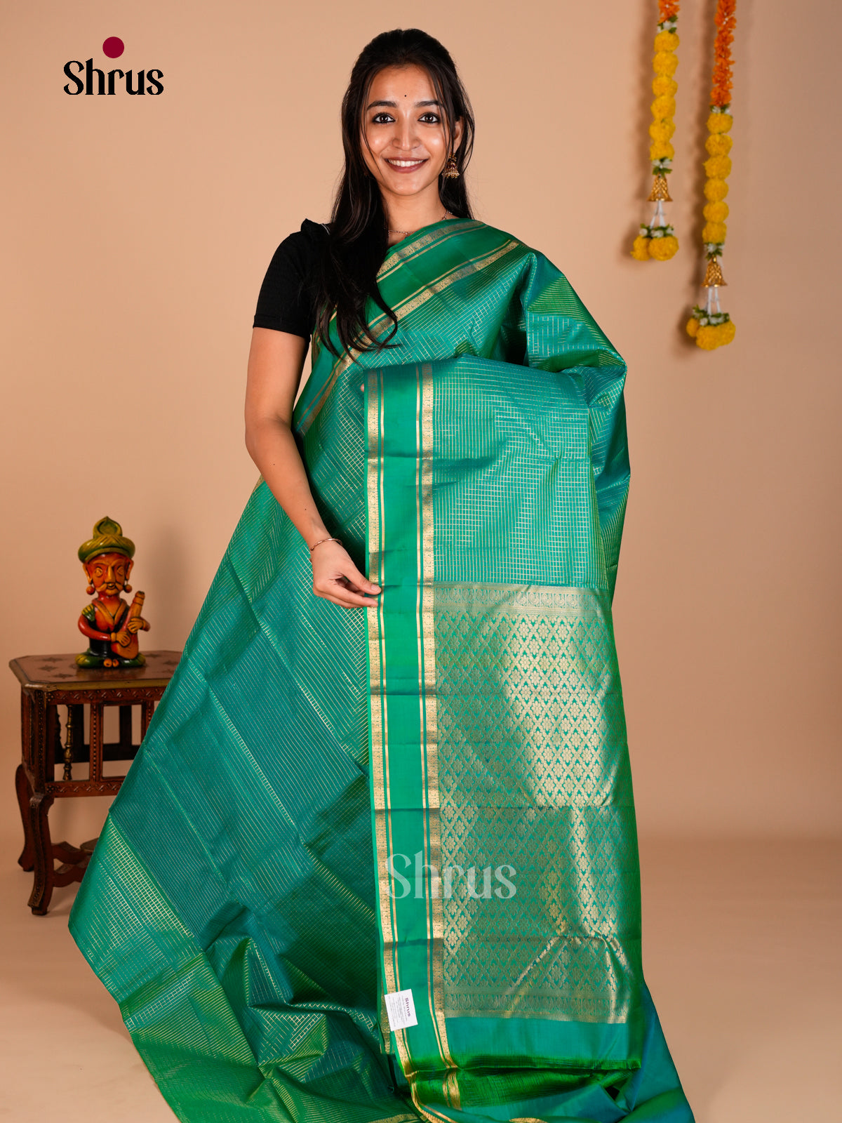 Kanchipuram silk Saree - ECS06252 - Shop on Shrus.com