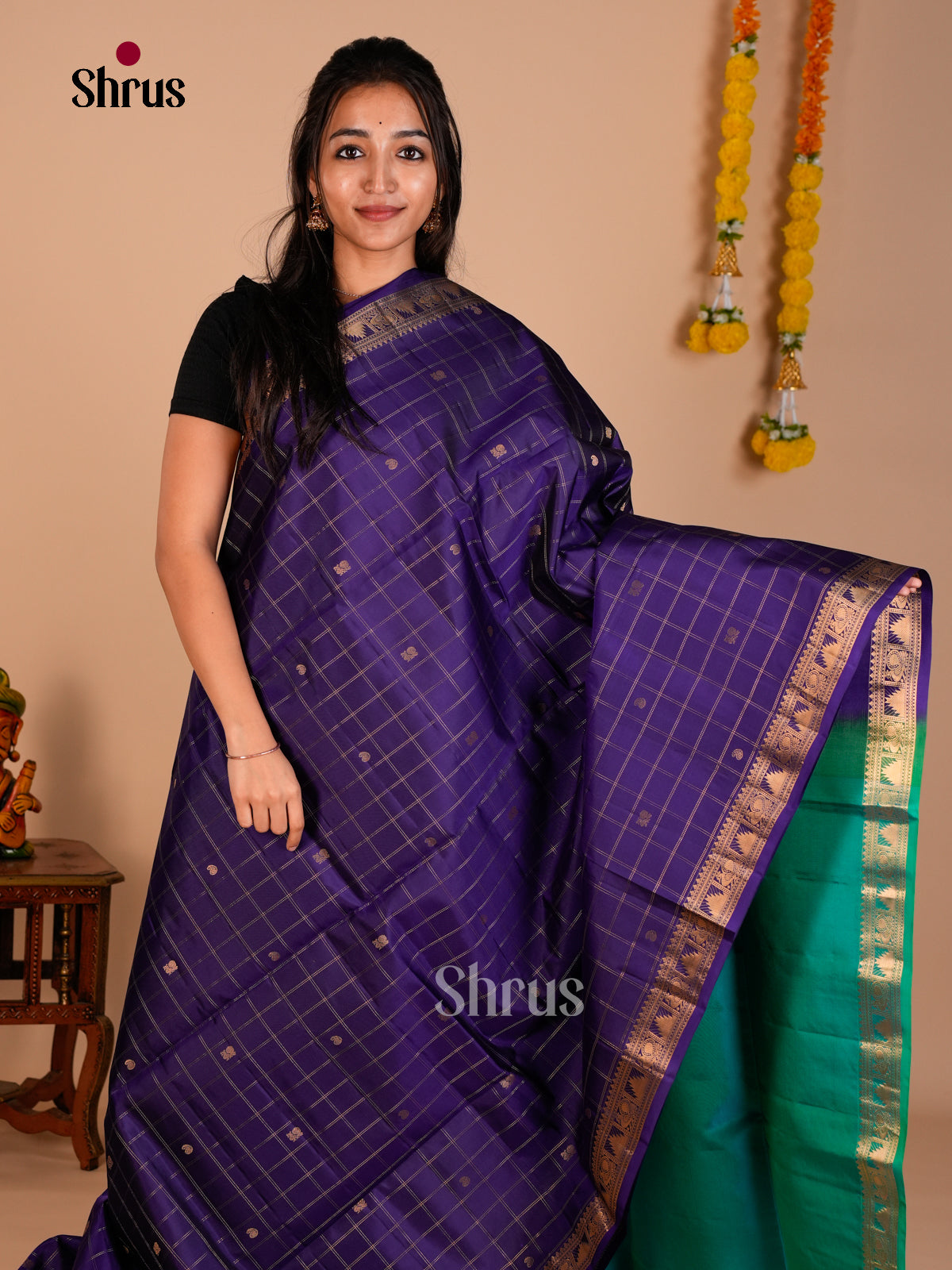Soft Silk Saree - ECS06287 - Shop on Shrus.com