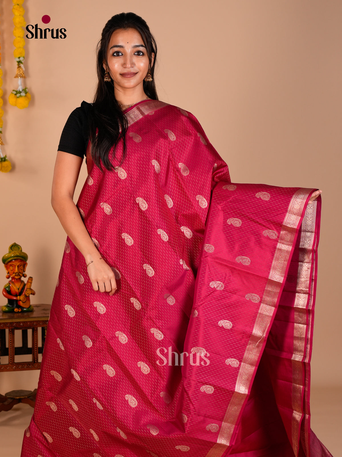 Kanchipuram silk Saree - ECS06298 - Shop on Shrus.com