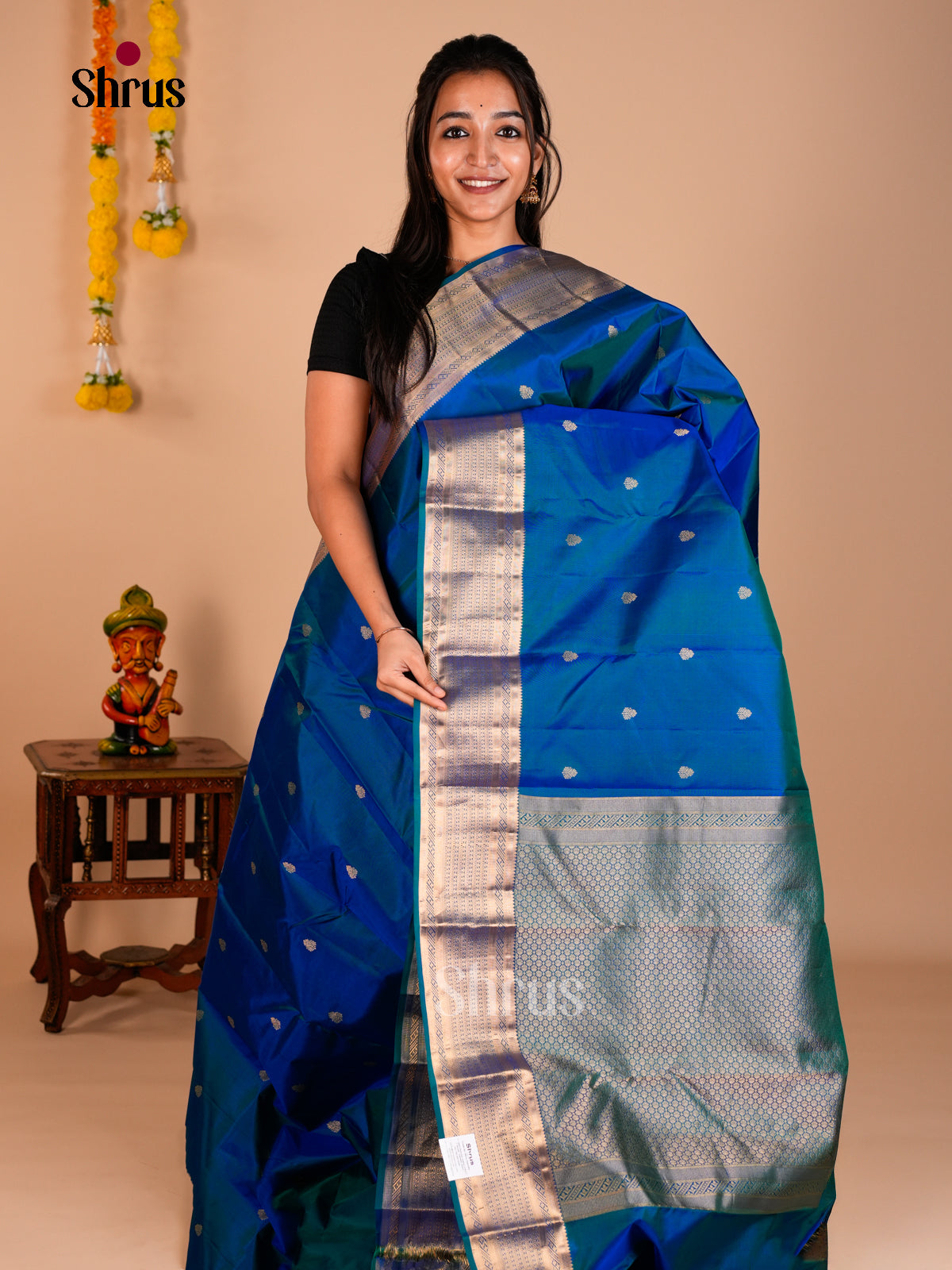 Kanchipuram silk Saree - ECS06299 - Shop on Shrus.com