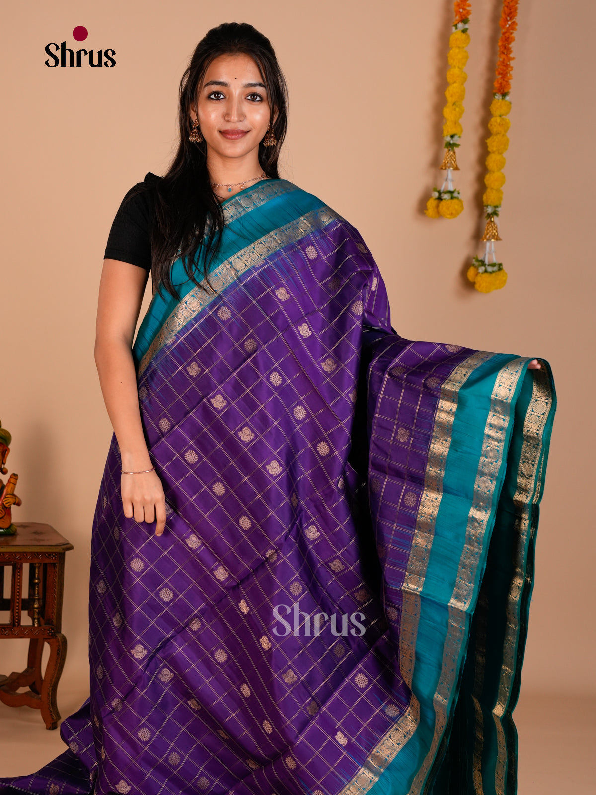 Soft Silk Saree - ECS06341 - Shop on Shrus.com