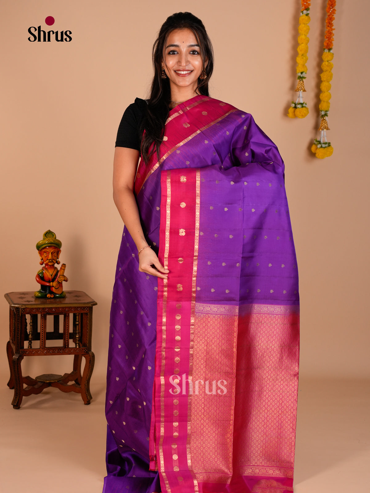 Soft Silk Saree - ECS06342 - Shop on Shrus.com