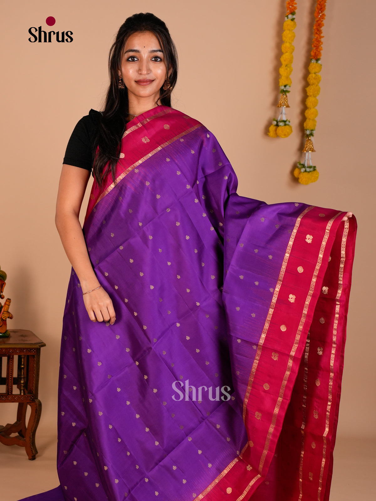 Soft Silk Saree - ECS06342 - Shop on Shrus.com