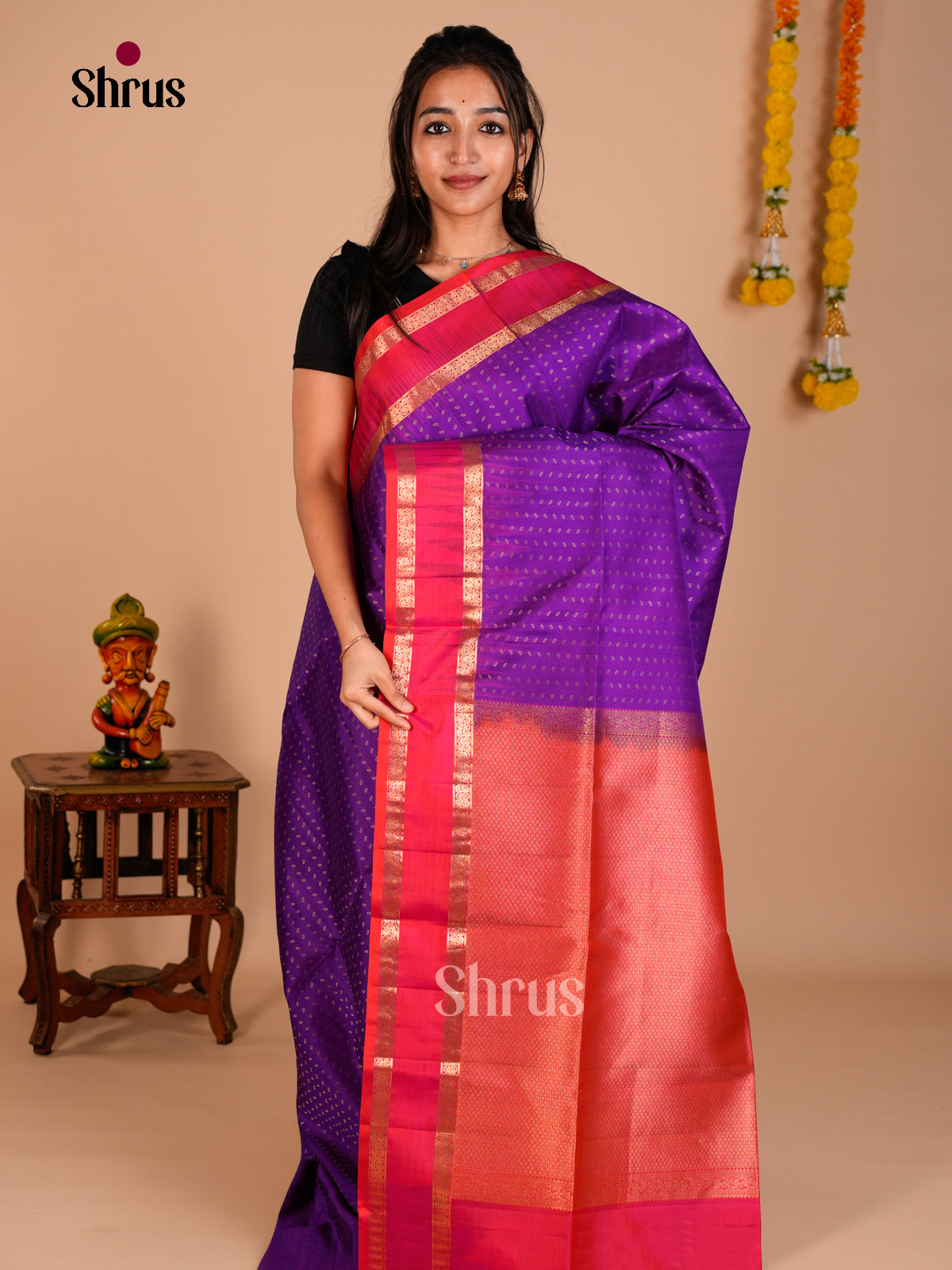 Soft Silk Saree - ECS06350 - Shop on Shrus.com