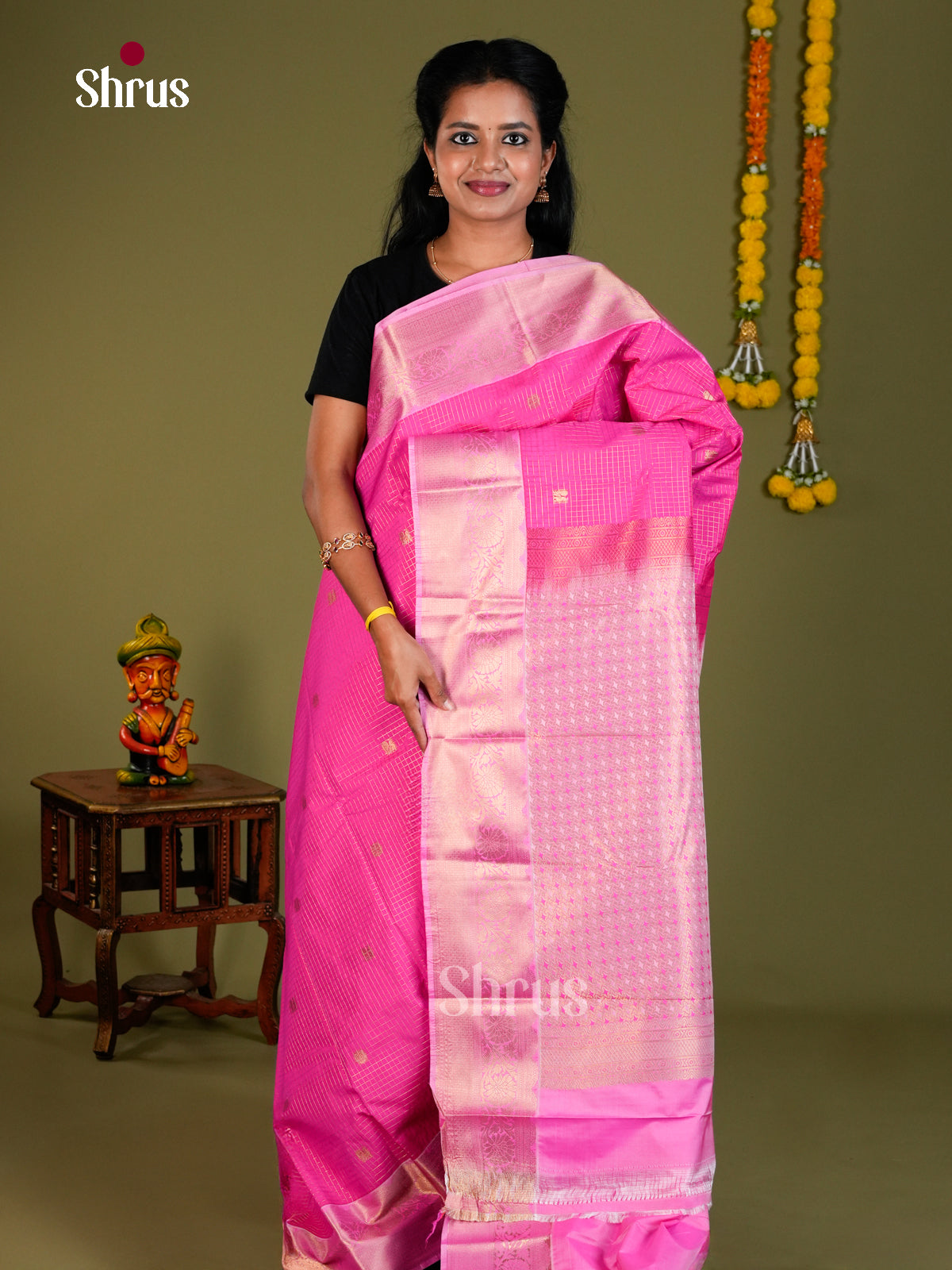 Semi Kanchipuram Saree - ECS09008 - Shop on Shrus.com