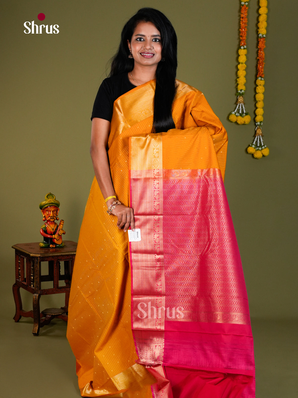 Semi Kanchipuram Saree - ECS09024 - Shop on Shrus.com
