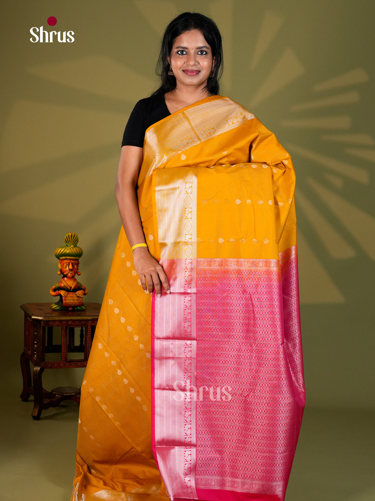 Semi Kanchipuram Saree - ECS09028 - Shop on Shrus.com