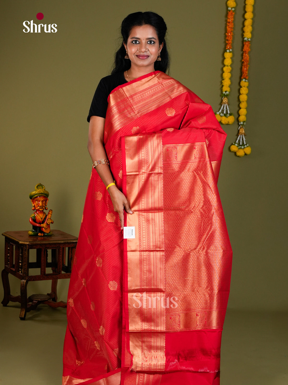Semi Kanchipuram Saree - ECS09033 - Shop on Shrus.com