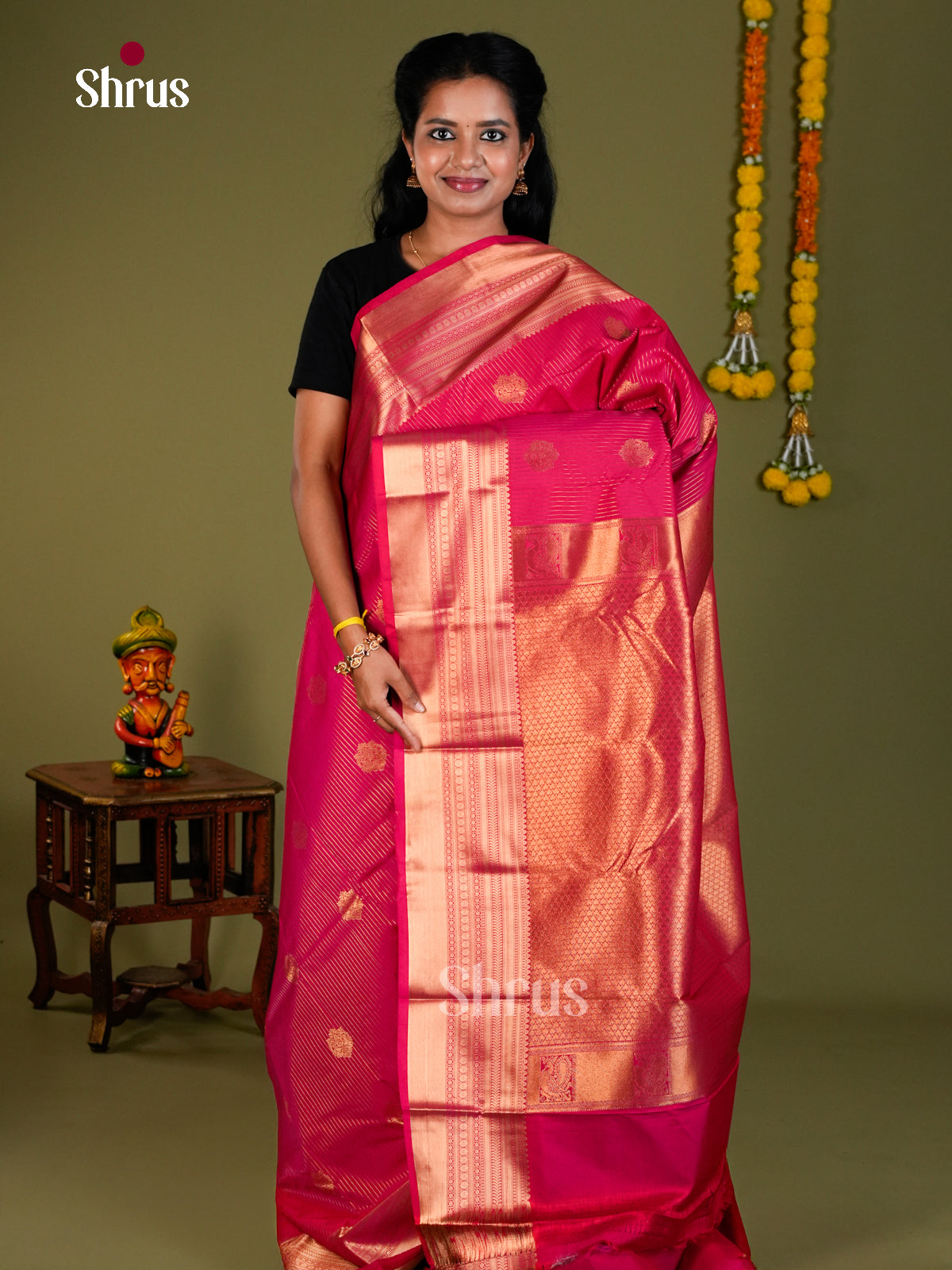 Semi Kanchipuram Saree - ECS09034 - Shop on Shrus.com